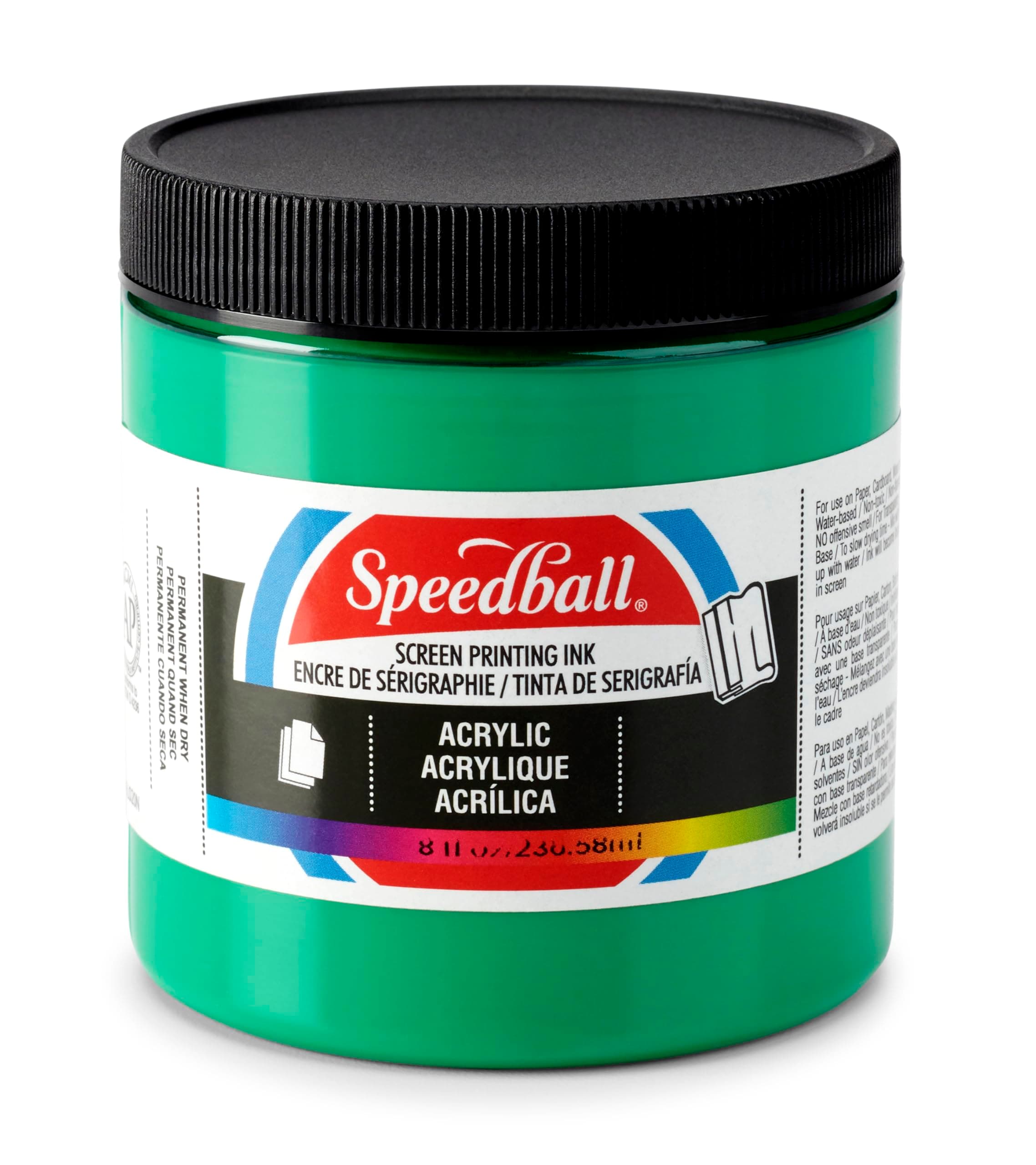 Speedball 004634 Acrylic Screen Printing Ink, 8 fl. oz., Emerald Green