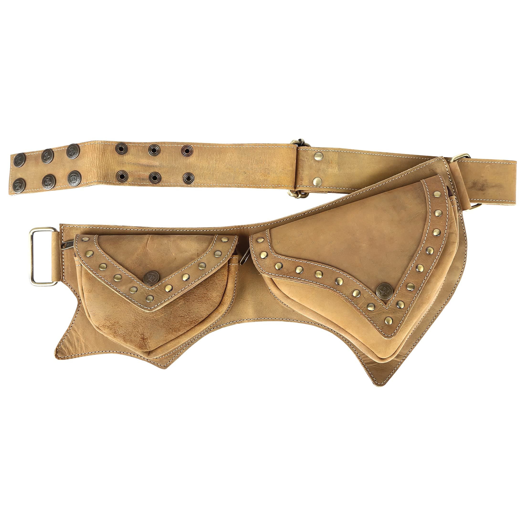 Classic Vintage Brown Leather Waist Fanny Pack for Men and Women, Stylish and Functional Belt Bag (Style-02, Brown)