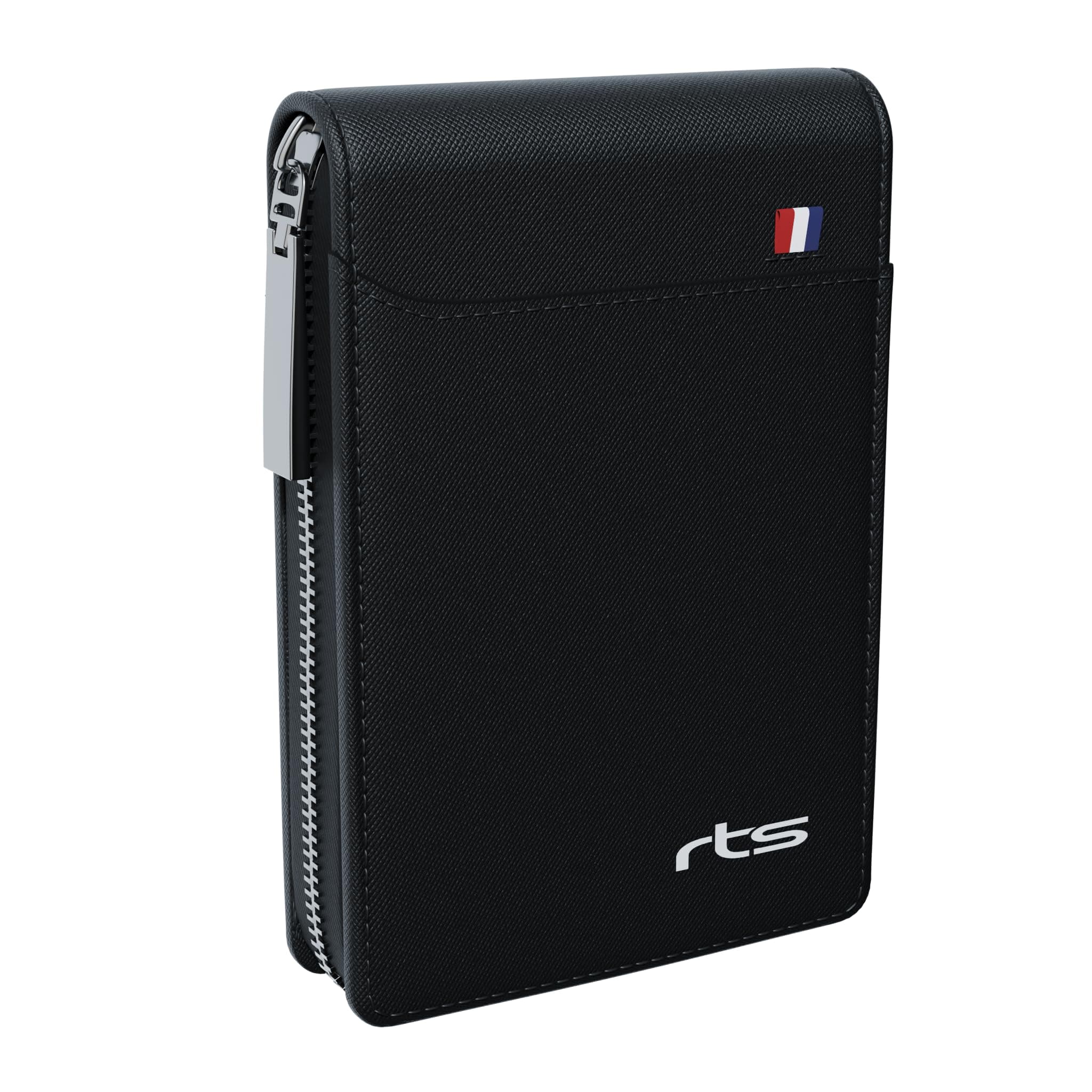 PU Leather 9 Slot Vertical Credit Debit ATM Business Card Holder Money Wallet Zipper Coin Purse for Men Women Festive Gifting Valentines