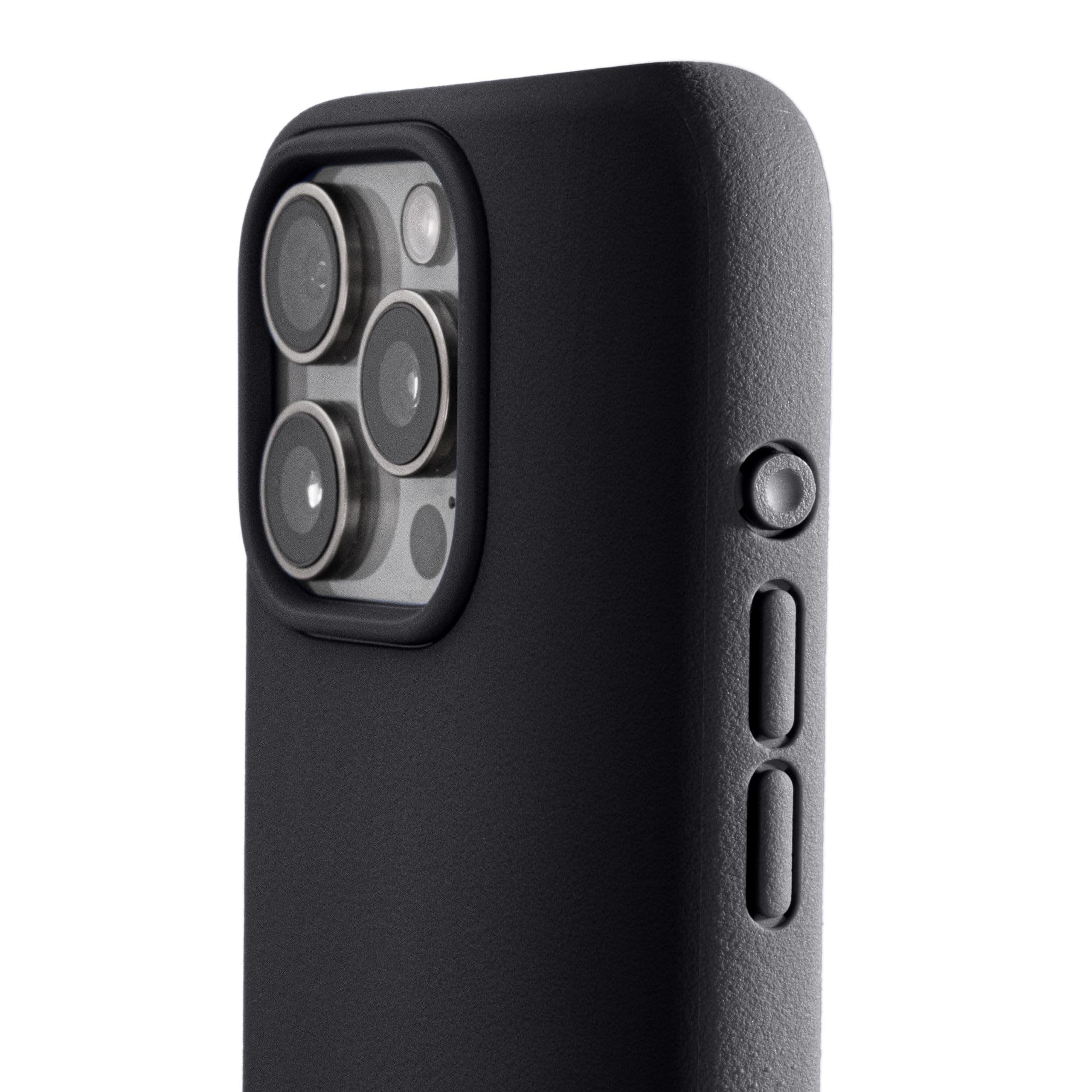TineeOwl for iPhone 15 Pro Max Magnetic Case - Dune Series, Compatible with MagSafe, TPU, Minimalist, Slim/Thin and Grippy with Microfiber Lining, Rounded Action Button (Almost Black)