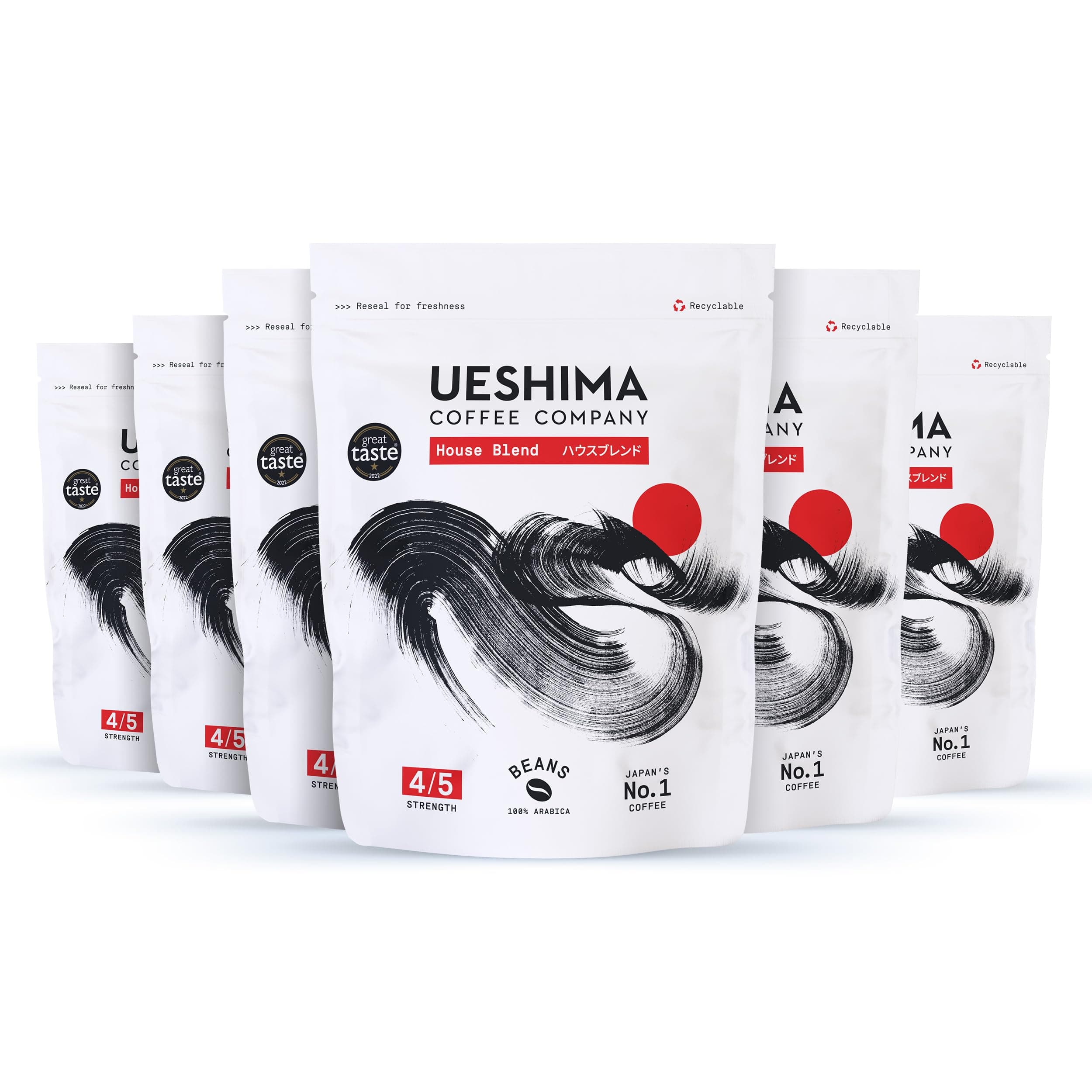 Ueshima House Blend Coffee Beans 250g (pack of 6)