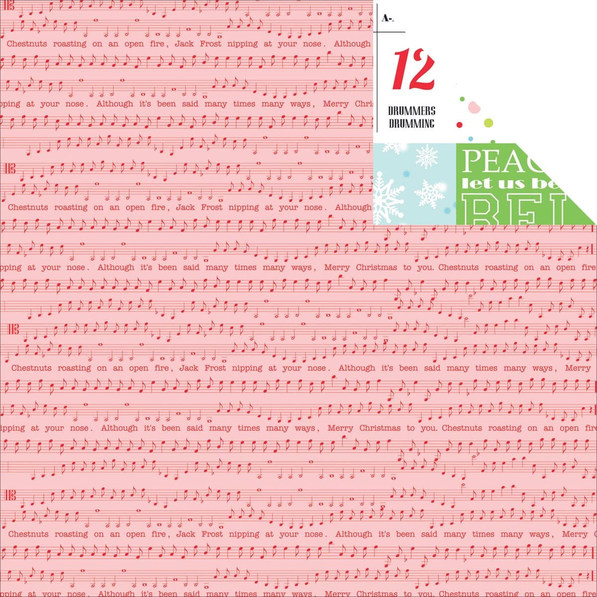 Jolly Good Double-Sided Cardstock 12"X12"-Caroling