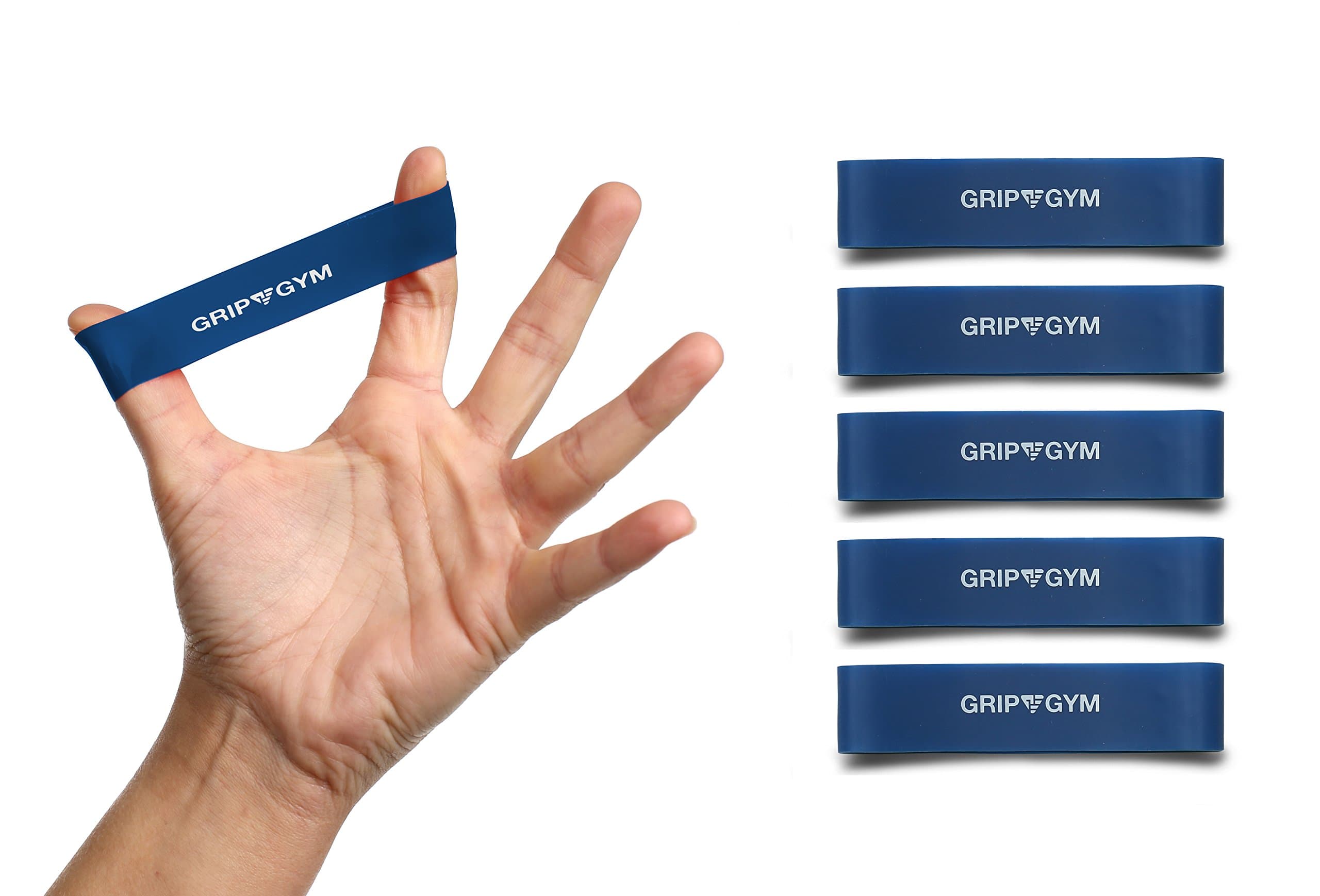 GripGym Forearm Extensor Stretcher Resistance Bands Grip Training - Medium Resistance (Set of 10) Rubber Resistant Band Hand Strength Elbow Therapy Strengthener Wrist Exercise Stress Relief