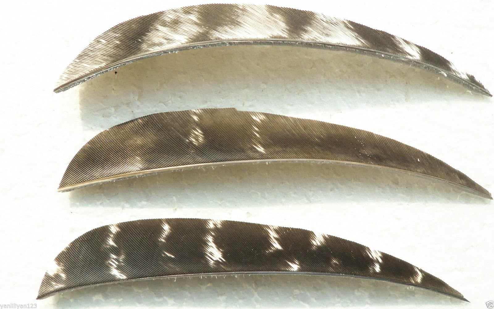 SoSoBiu Natural Feather Archery Fletches, 5" Arrow Fletching Right Wing Parabolic for Wood Arrow, Fiberglass Arrow Hunting, Carbon Arrows and DIY Target Arrow, 30Pcs