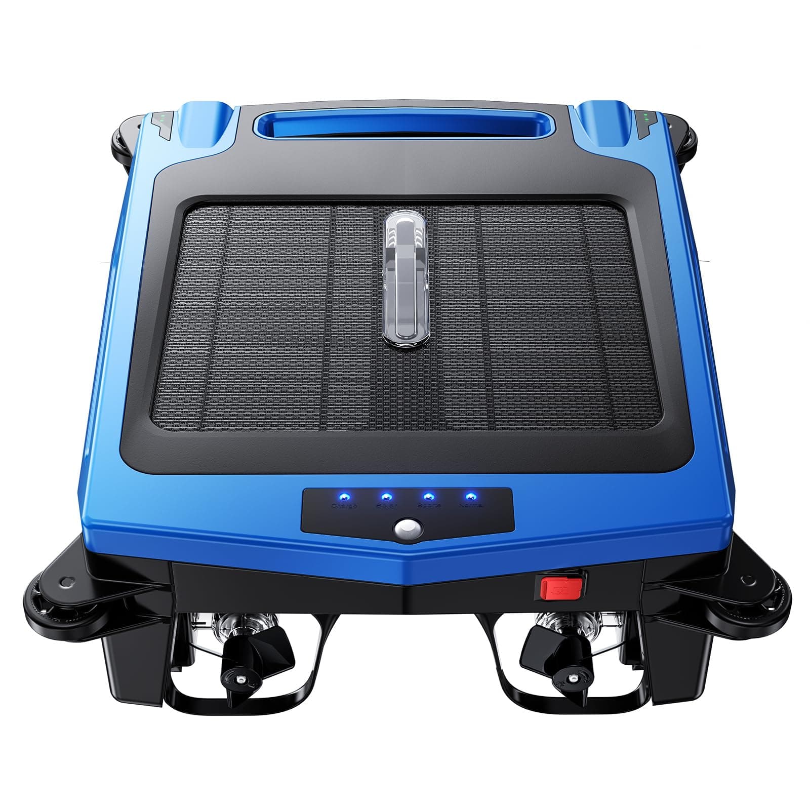 Automatic Solar Pool Cleaner: Obstacle Avoidance Robot, Skimmer with Basket, Dual Charging Options