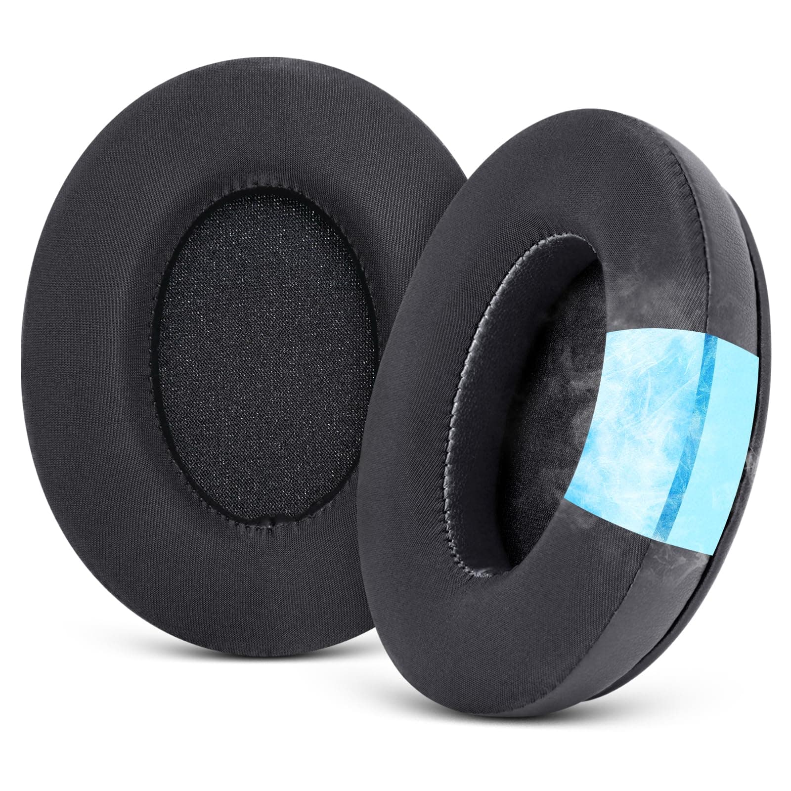 Cooling Gel Replacement Earpads Cushions for HyperX Cloud/Alpha, Audio Technica M50X/M40X, Turtle Beach Stealth 400/600, Sony MDR 7506 & More - Ear Pads with Memory Foam & Added Thickness & Soft