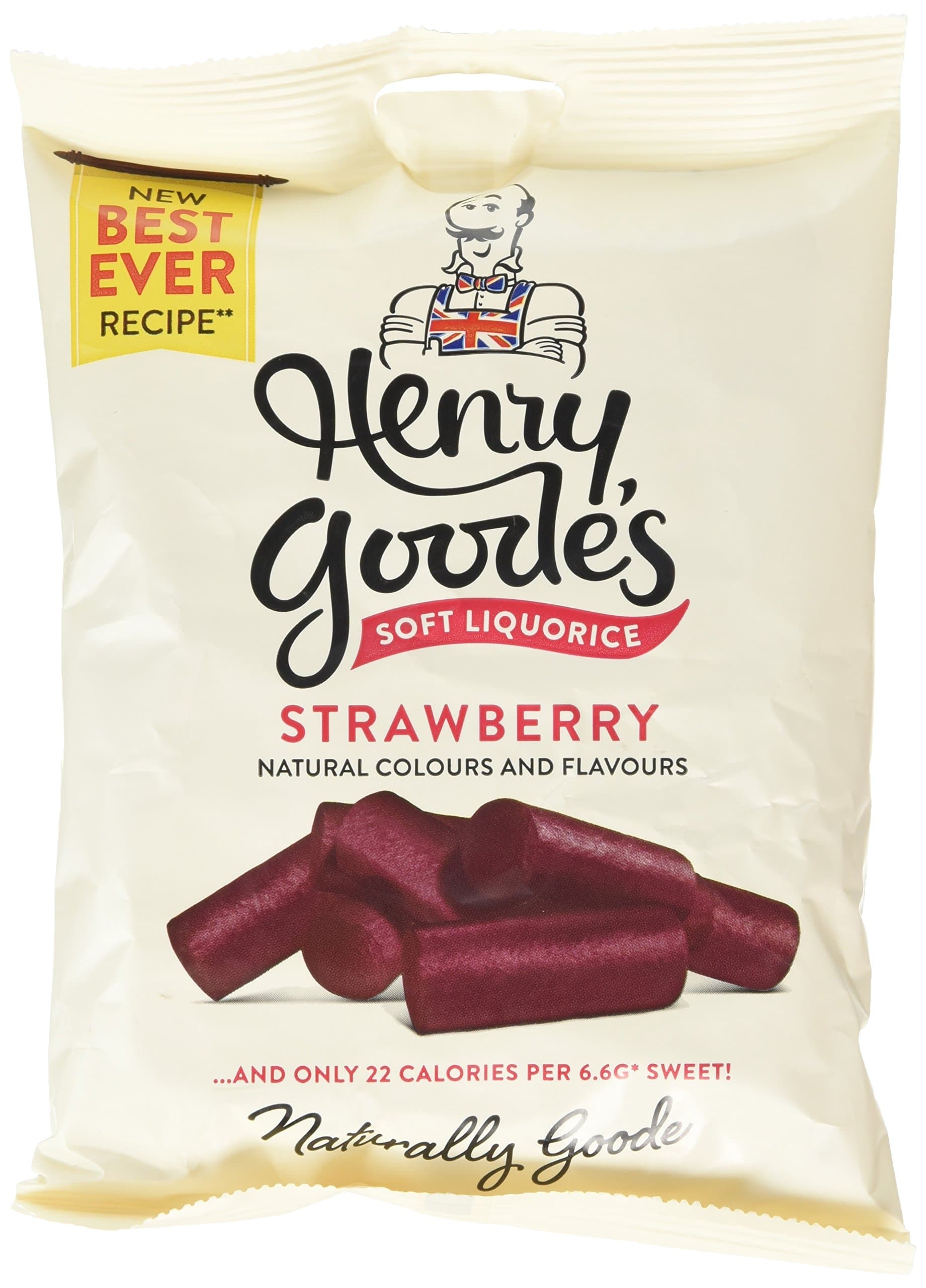 Henry Goodes Soft Eat Red Liquorice 200 g (Pack of 9)