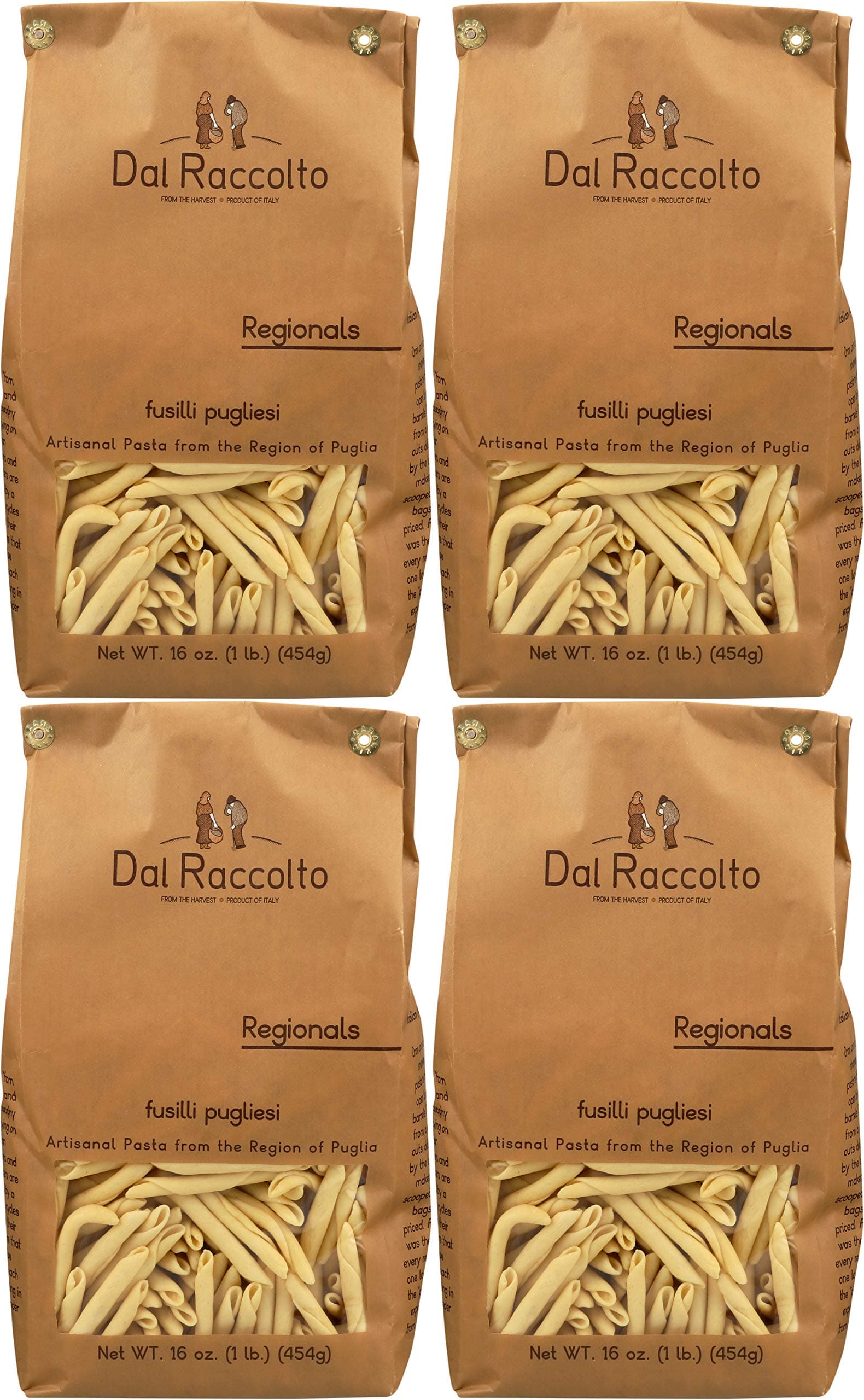 Dal RaccoltoFusilli Pugliese Pasta Pack of 4 Bag
