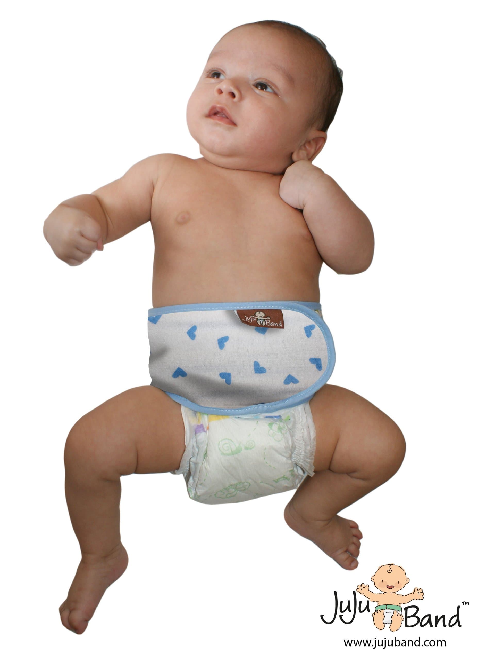 Juju Band Holistic Colic Relief Belly Binder in Blue Heart