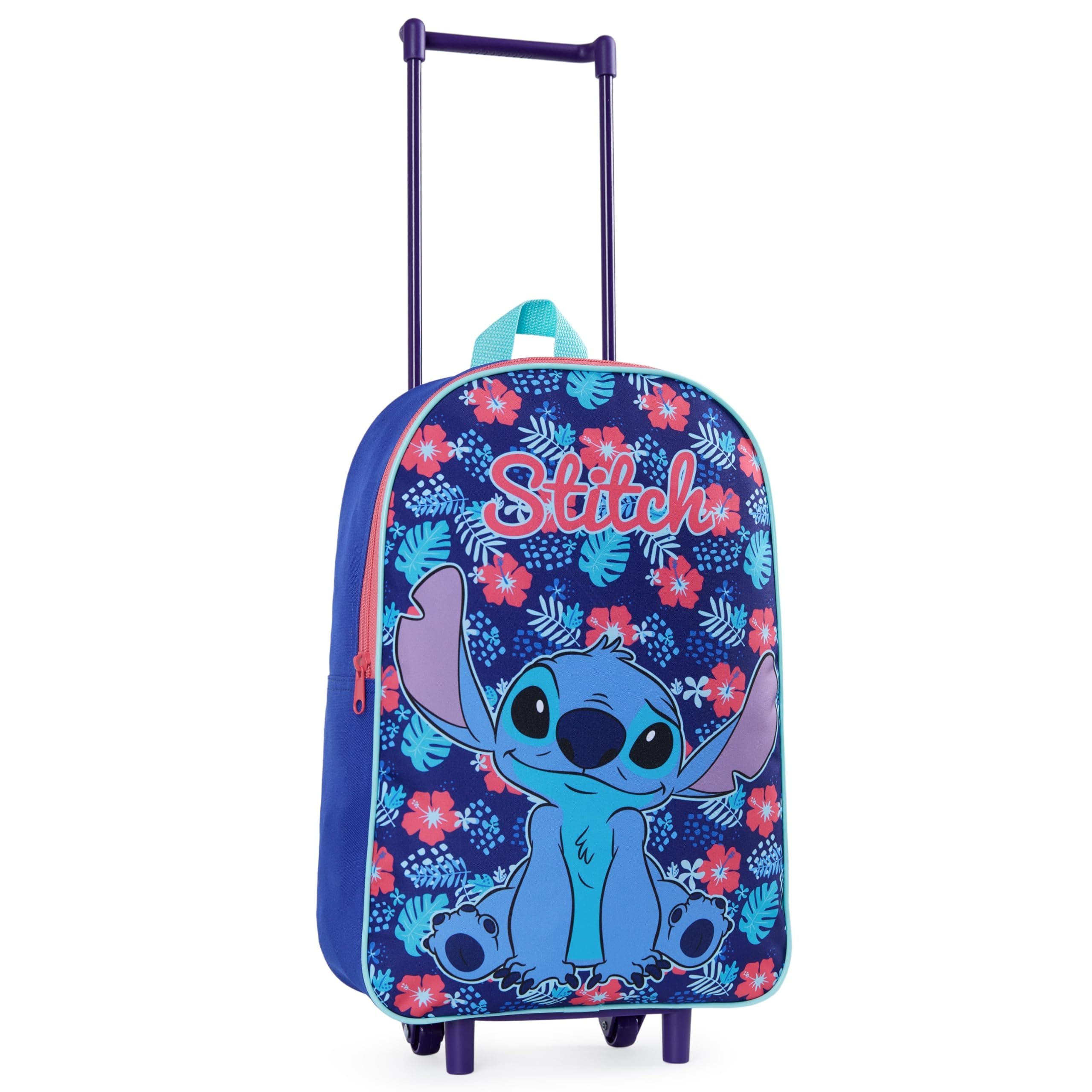 Stitch Suitcase - Foldable Trolley Bag 39 x 27cm 10.5 litres 2 Wheels Extendable Handle - Wheeled Bag