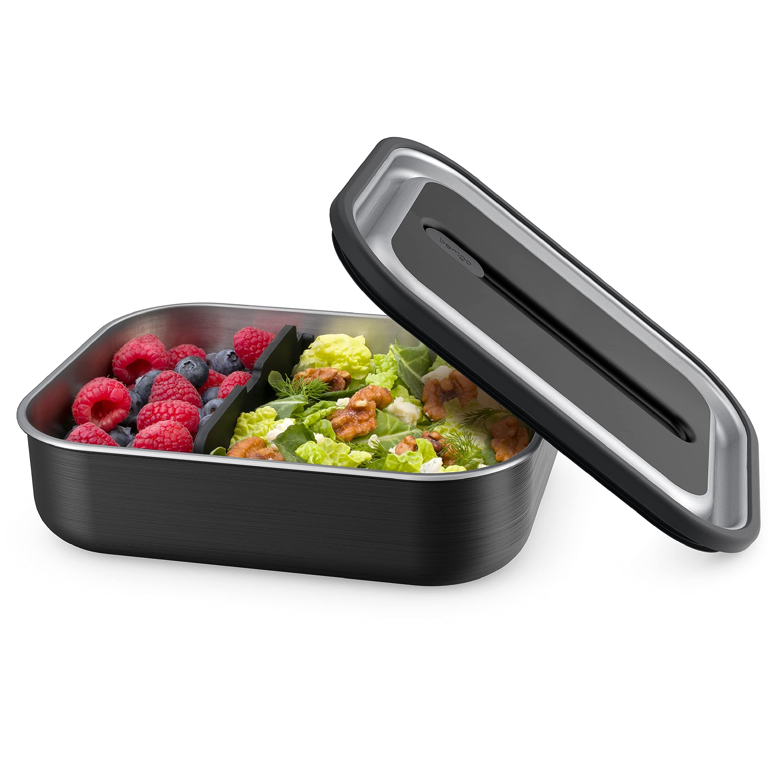 Stainless Steel Leak Proof Lunch Box - Carbon Black