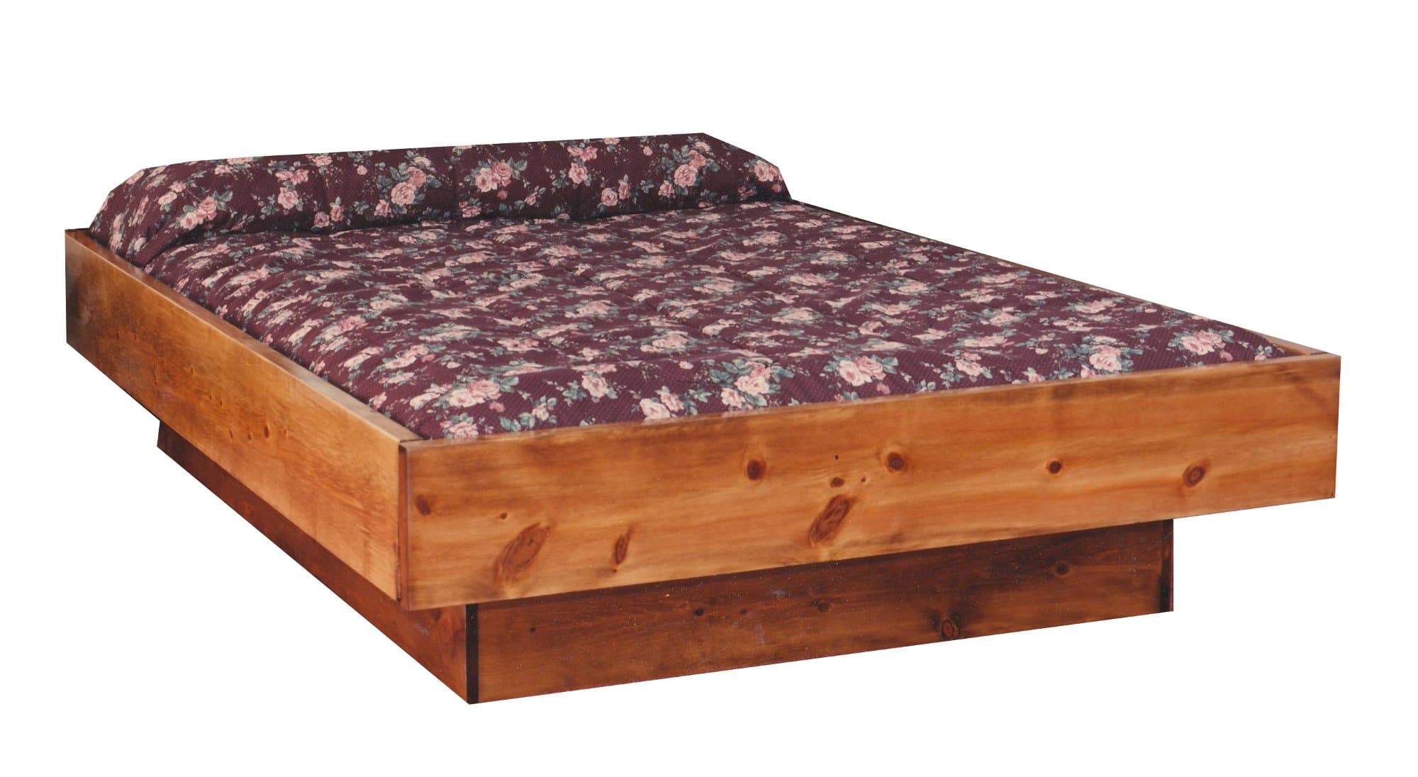 Strobel Organic Tuson Complete Waterbed 4 Board Frame Walnut Finish King