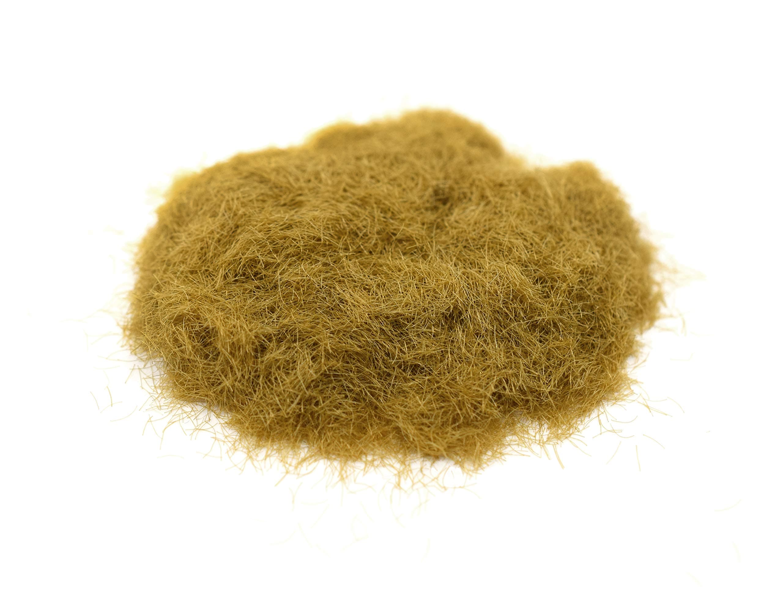 Static Grass, Dry Brown - 2mm Length Fibers - Master Quality Base & Scenery Flock - Realistic Texture & Detail - for 28mm Scale Table Top War Game Miniatures - Made in USA