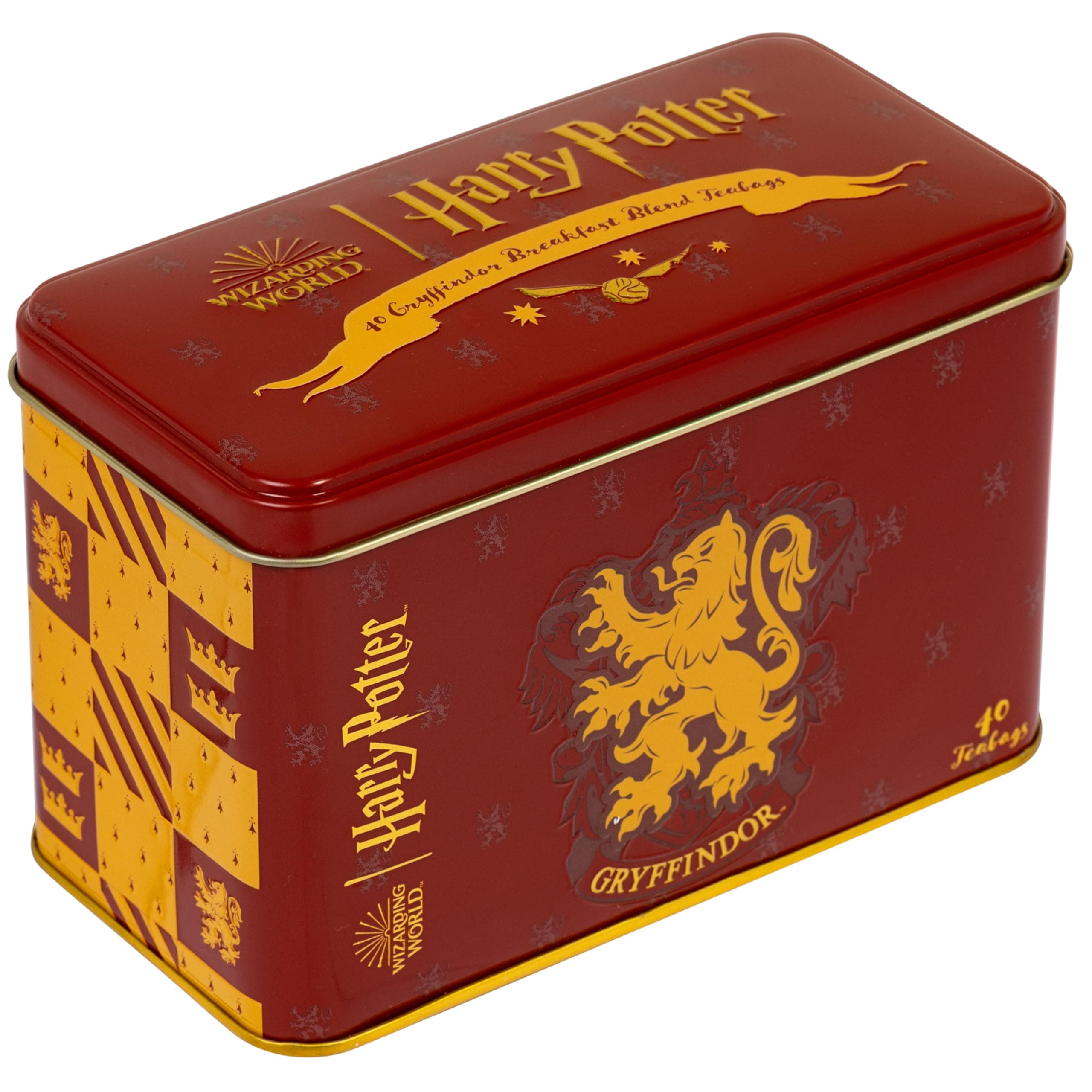 New English Teas Harry Potter Gryffindor Crest Tea Tin with 40 English Breakfast Teabags