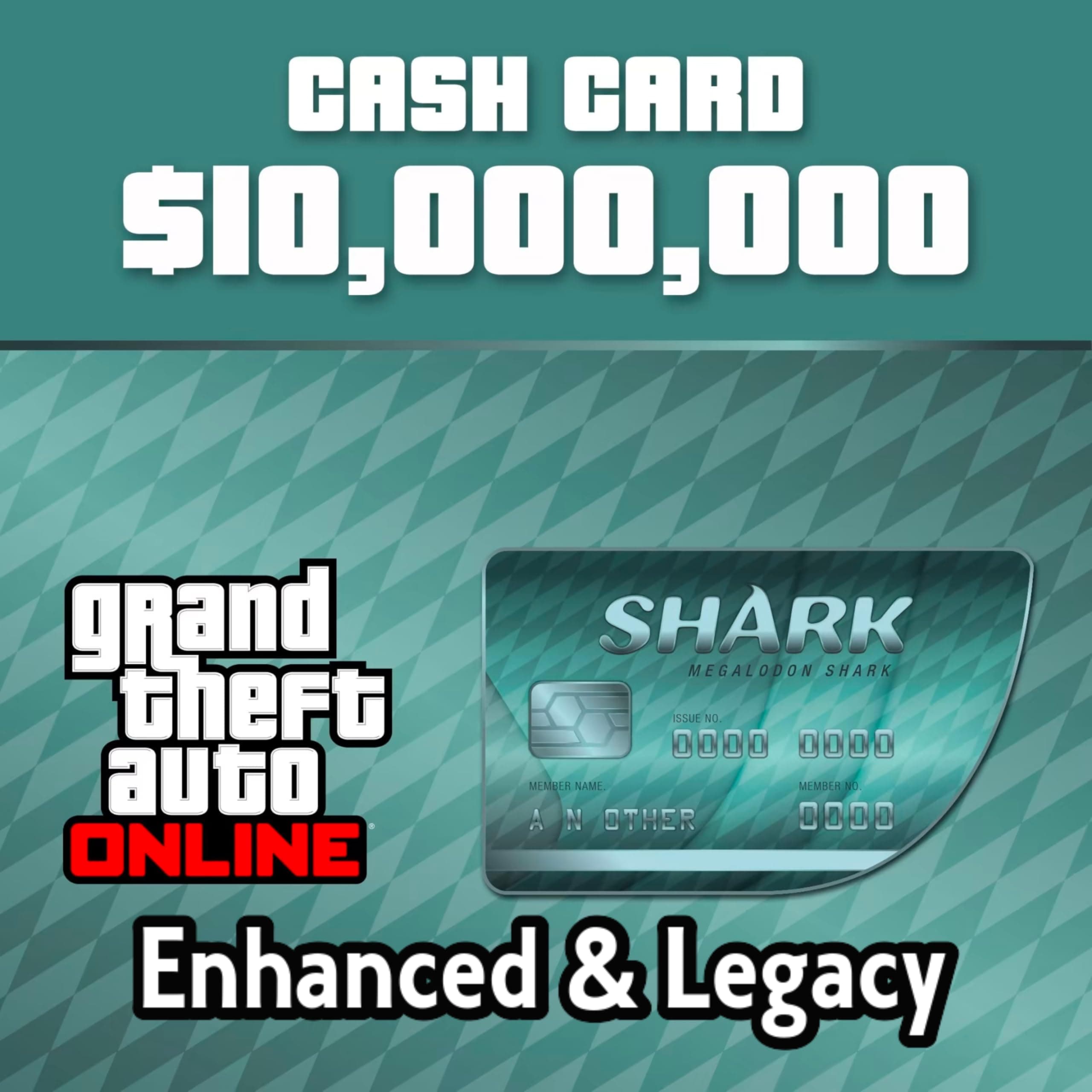 Fexqon Grand Theft Auto Online - $10,000,000 Megalodon Shark Cash Card Pc (No Cd/Dvd)