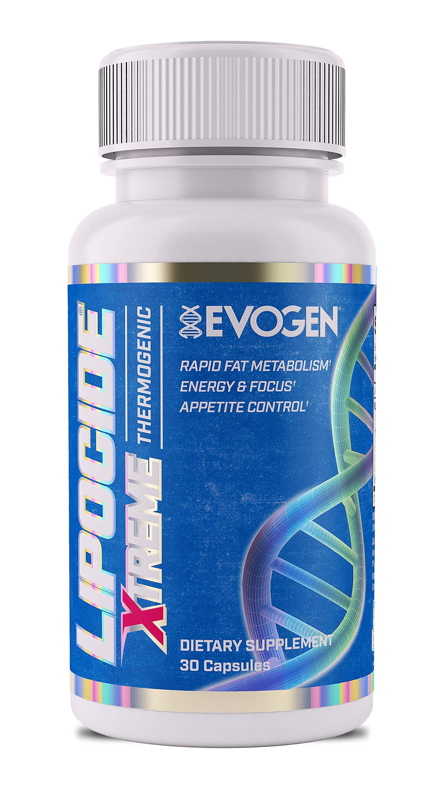 Evogen Nutrition Lipocide Xtreme | Maximum Strength Single Capsule Extreme Fat Burner, Dynamine, Capsimax, Bioperine | 30 Capsules
