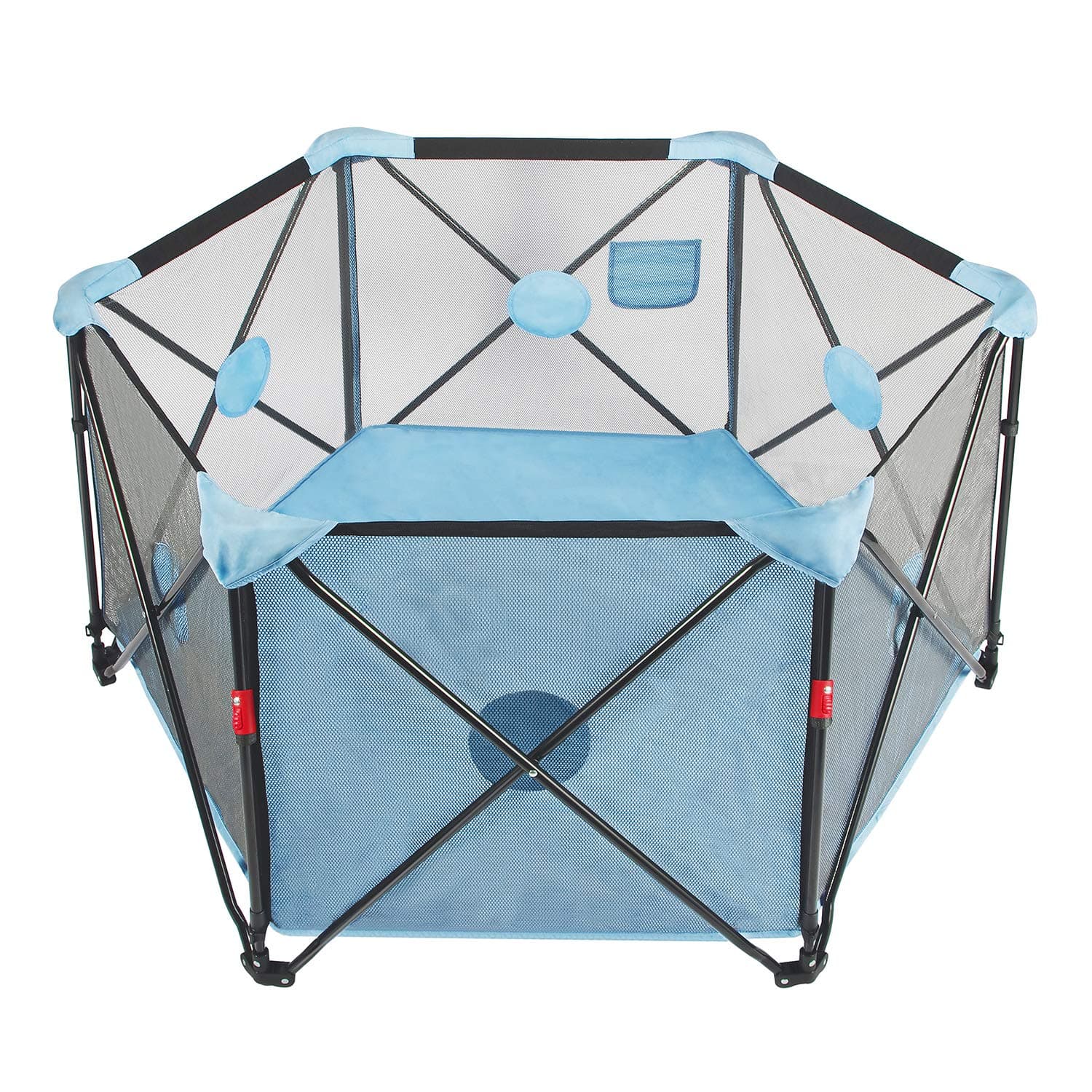 StaySmart Easy Fold Playpen for Babies/Toddler/Newborn/Infant/Pets, Portable for Indoors and Outdoors, Come with Fitted Floor Mat & Hand Carried Travel Bag