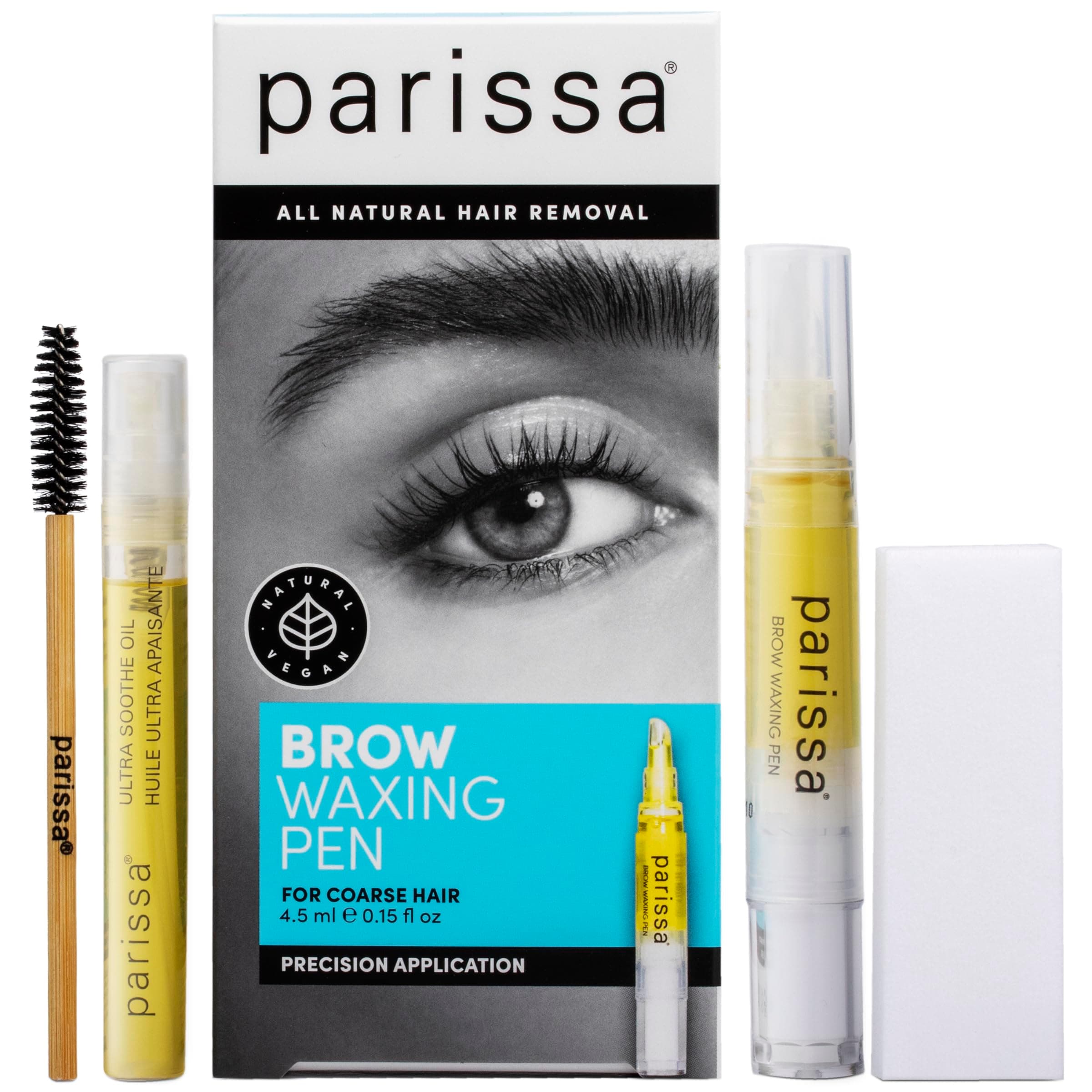 Parissa Brow Waxing Pen, Salon-Style Hair Removal for Precise Eyebrow Shaping, Quick & Mess-Free, At-Home Waxing Kit