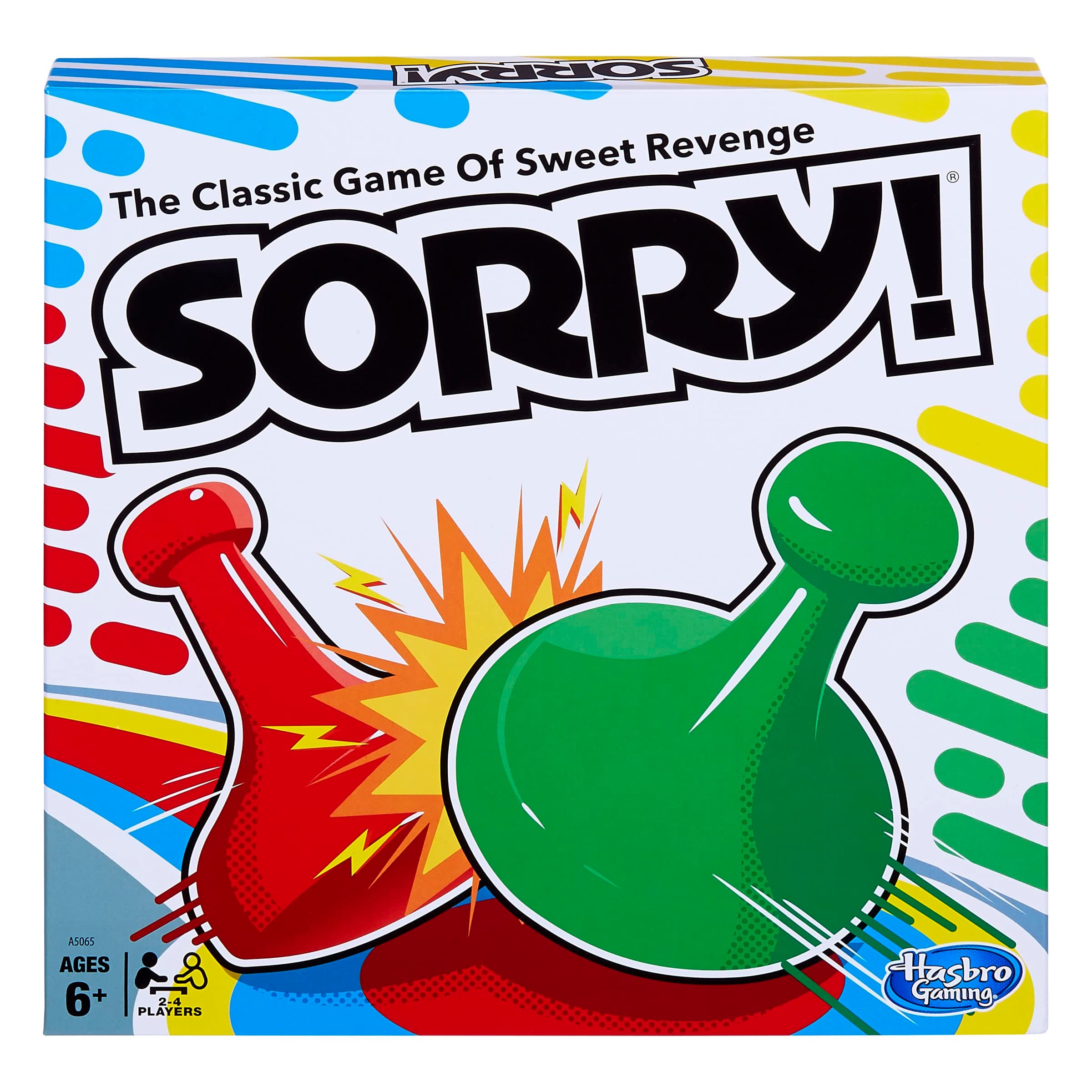 Sorry! Board Game for Kids, Classic Hasbro Board Game; Each Player Gets 4 Pawns, Holiday Gifts for Kids, Ages 6 and up