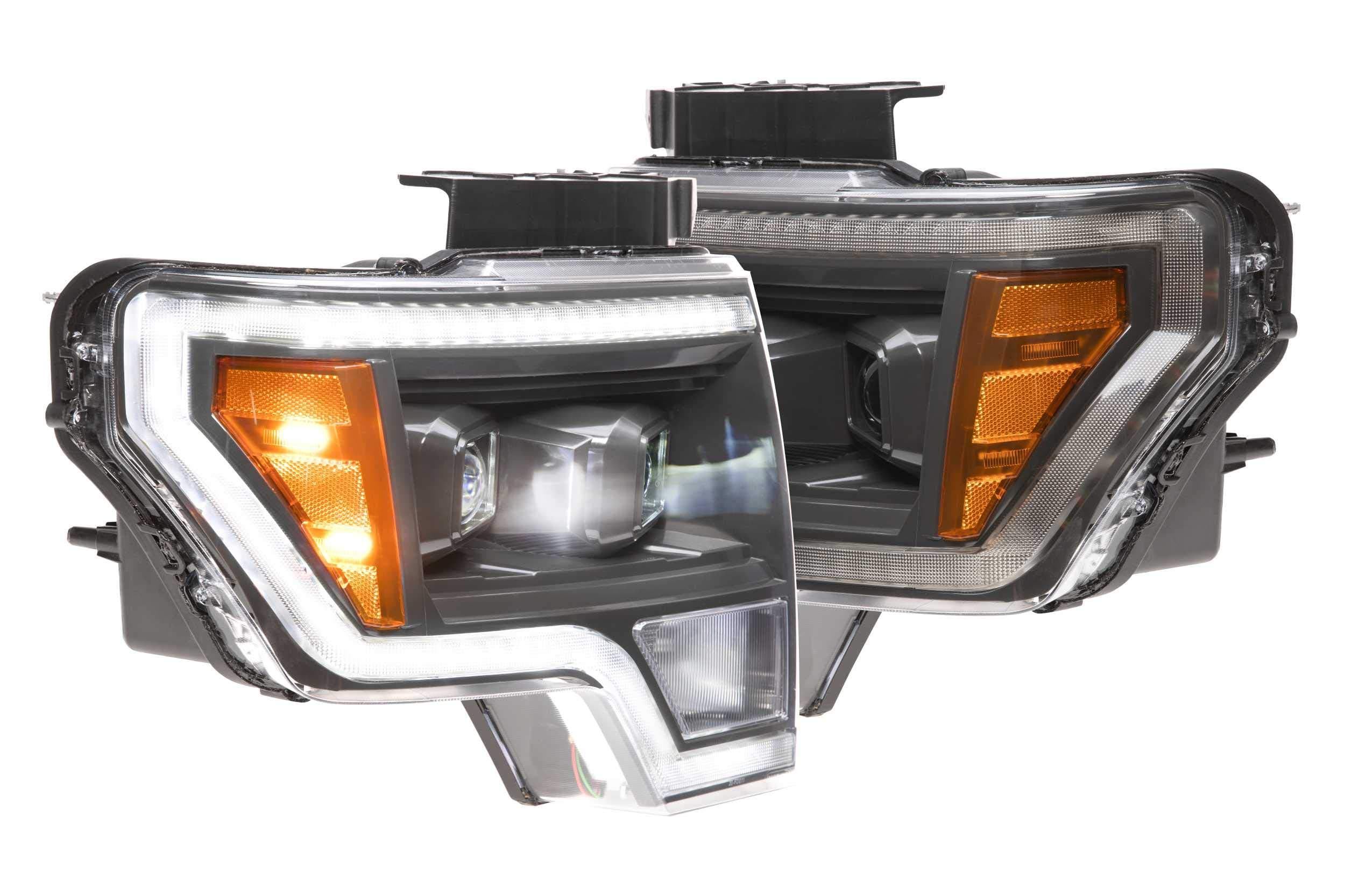 Morimoto XB Hybrid LED Headlight Housing Upgrade, Fits 2009-2014 Ford F150, Plug and Play Replacement, DOT Approved Assembly with LED Headlights (High/Low), DRLs, & UV Coated Lenses (1x LF552)
