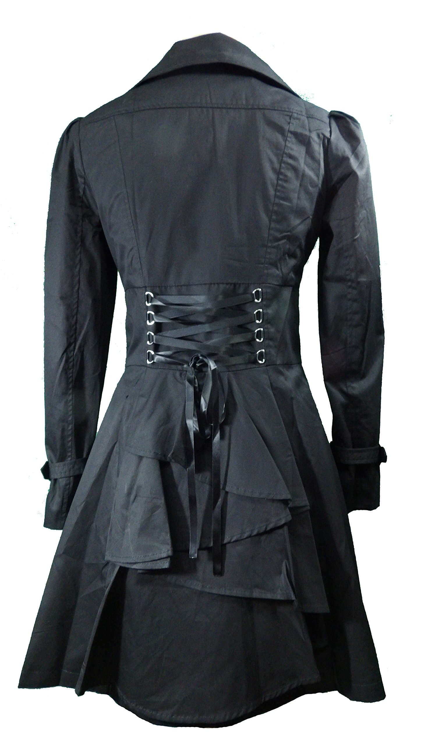 (XS, 22 or 26) Rainy Night in Paris - Black Victorian Gothic Corset Steampunk Jacket