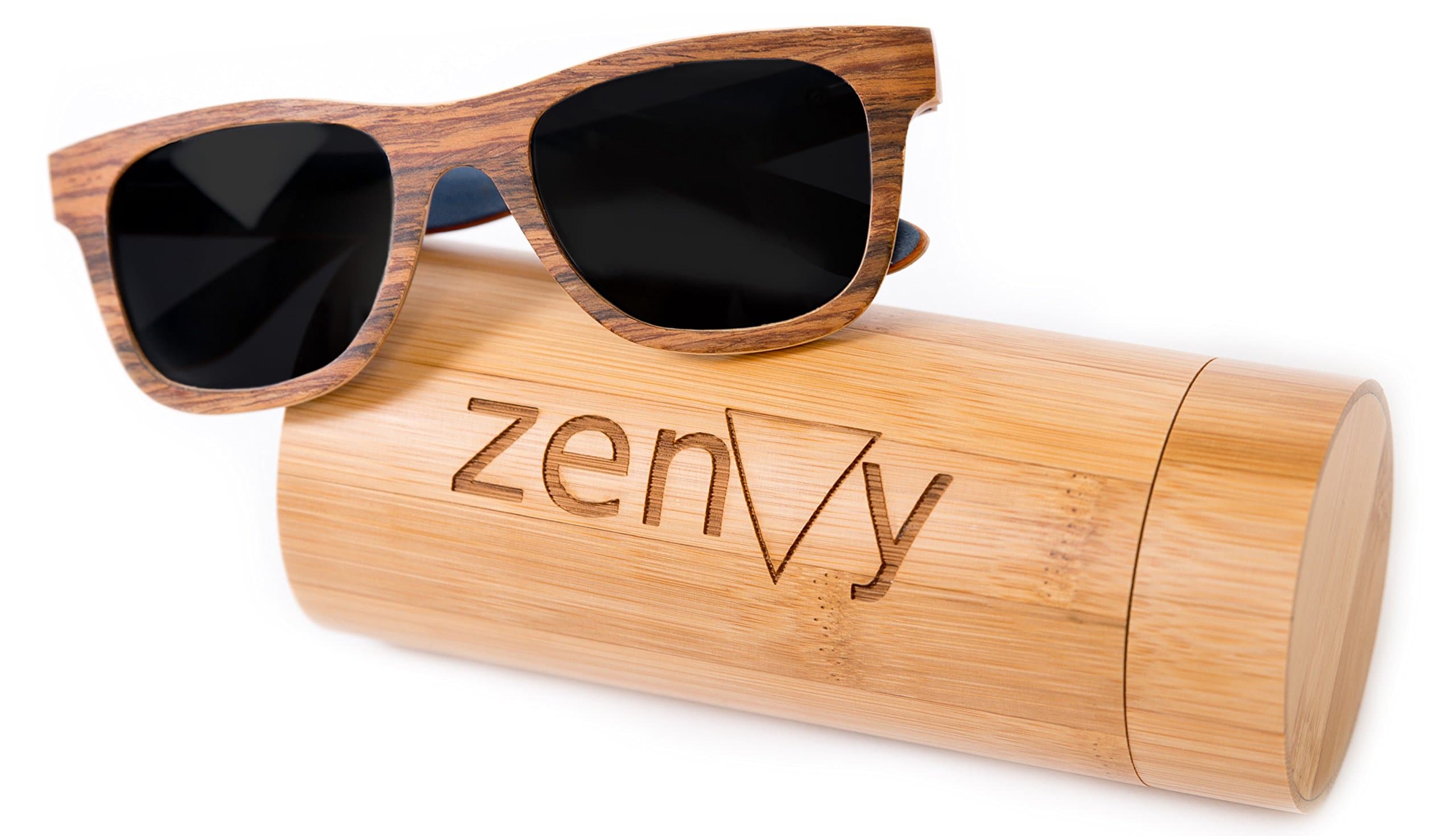 Wood Sunglasses Real Wooden Frame with Bamboo case - Polarized