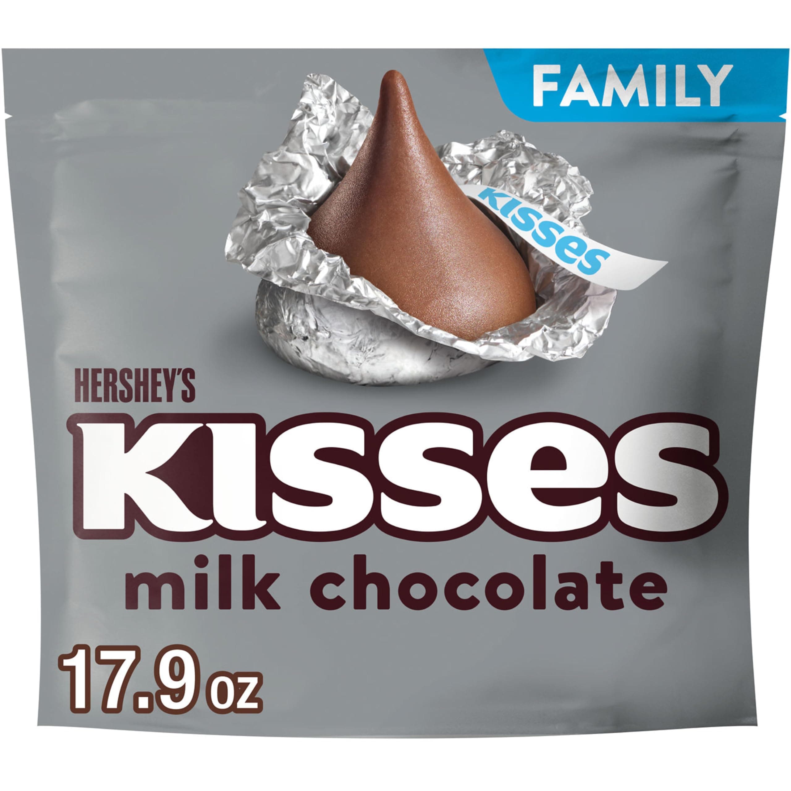 HERSHEY'S KISSES Milk Chocolate, Easter Candy Family Pack, 17.9 oz