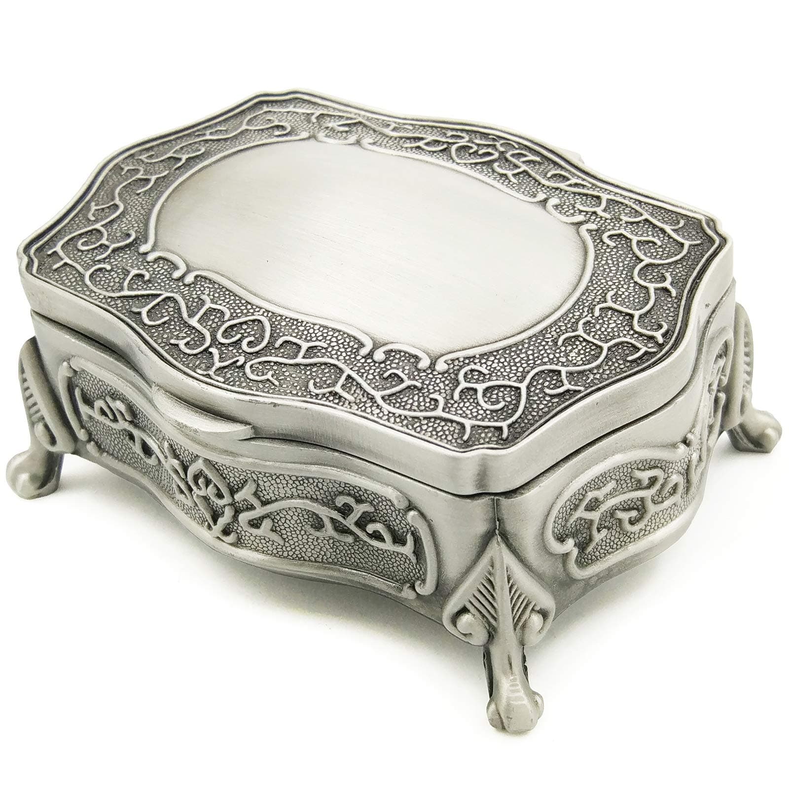 Wingostore Emboss Alloy Metal Music Box Wind Up and Golden Movement Music Box for Christmas/Birthday/Valentine's Day (EmbossAlloyPattern1YMSS, You are My Sunshine)