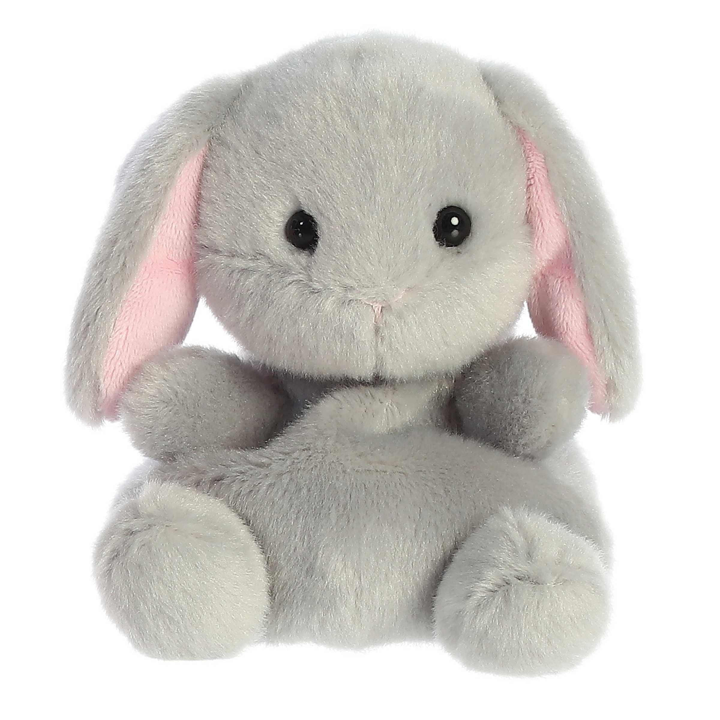 Aurora® Adorable Palm Pals™ Pebbles Bunny™ Stuffed Animal - Pocket-Sized Play - Collectable Fun - Grey 5 Inches