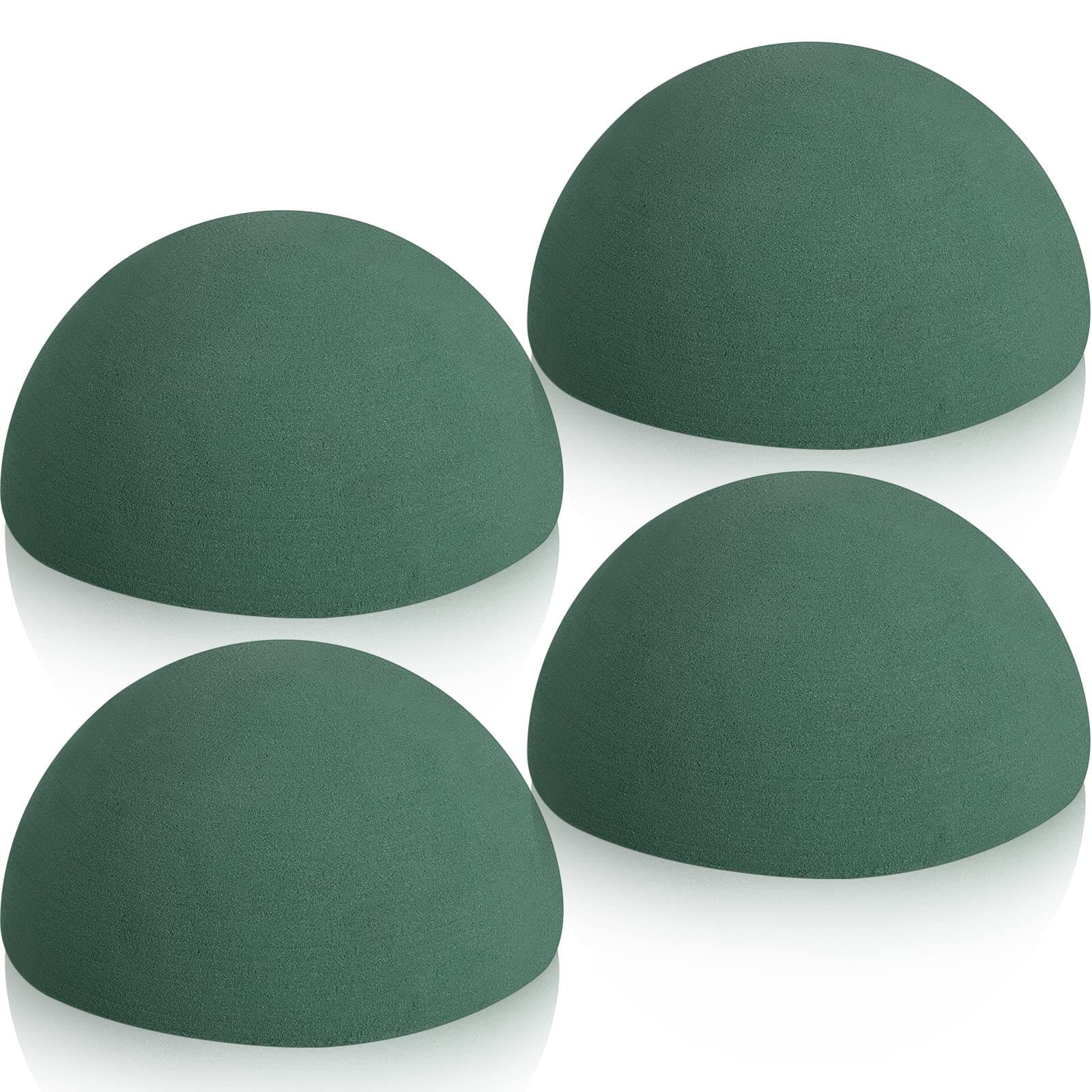 Boao Floral Foam Block Round 4 Pack Green Flower Foam Dry Half Ball Foam Balls Craft Supplies Large Flower Foam Craft Foam for Artificial Plant Floral Arrangement(3.54 x 1.77 Inch)