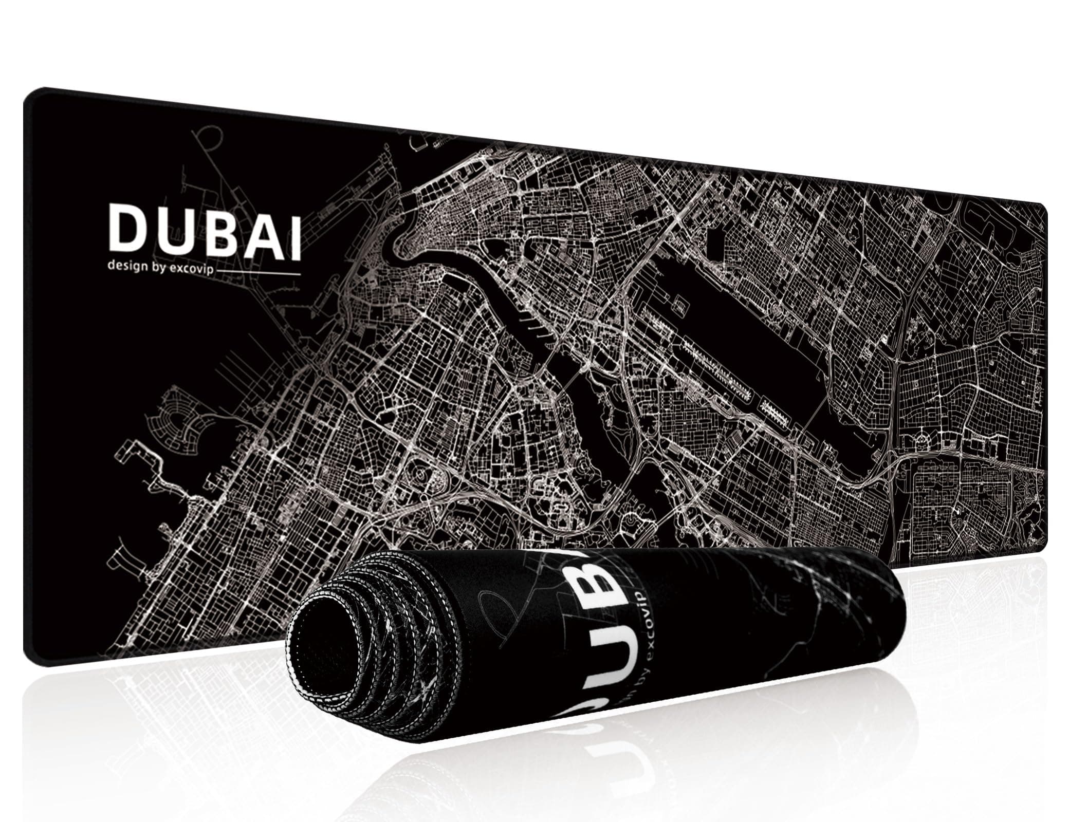 excovip Gaming Mouse Pad XL,Anti-Skid Mousepad Extended Black Large Keyboard Mouse Pad-City Road 900x300mm 0357