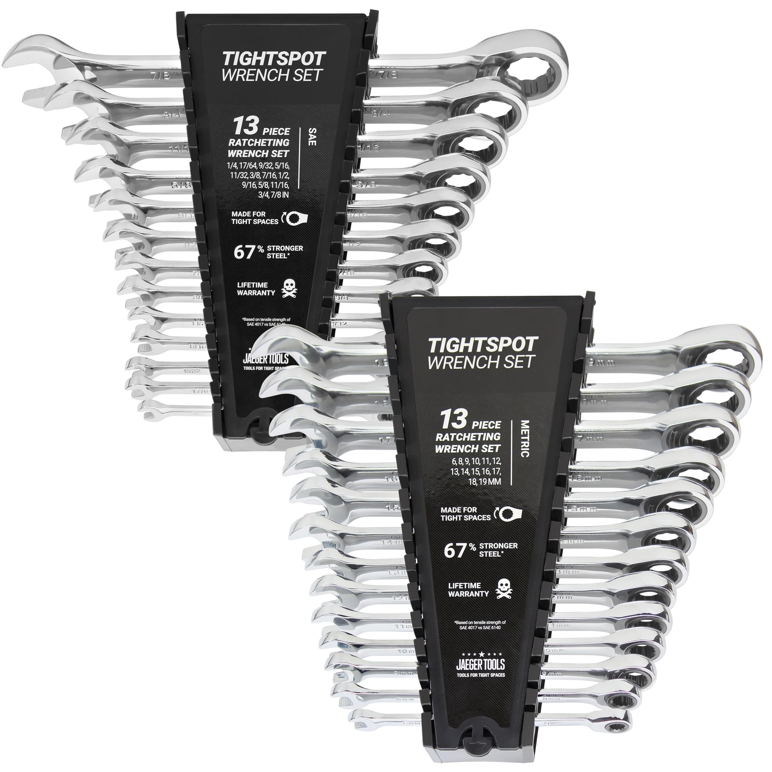 26pc TIGHTSPOT Ratcheting Wrench Master Set - Metric & Inch/SAE Combination Sizes