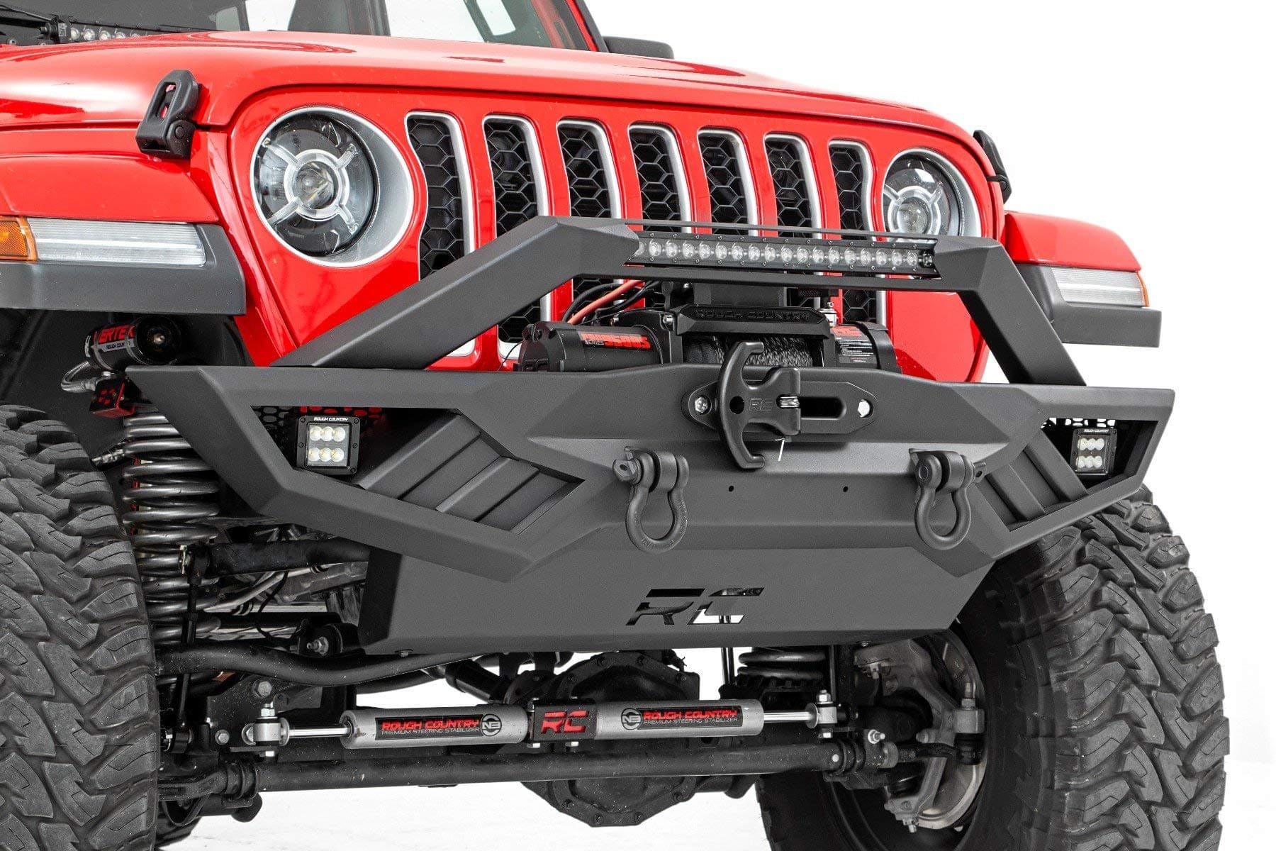 Rough Country Full Width Off-Road Front Bumper for 07-24 Jeep JK,JL,JT - 10645A
