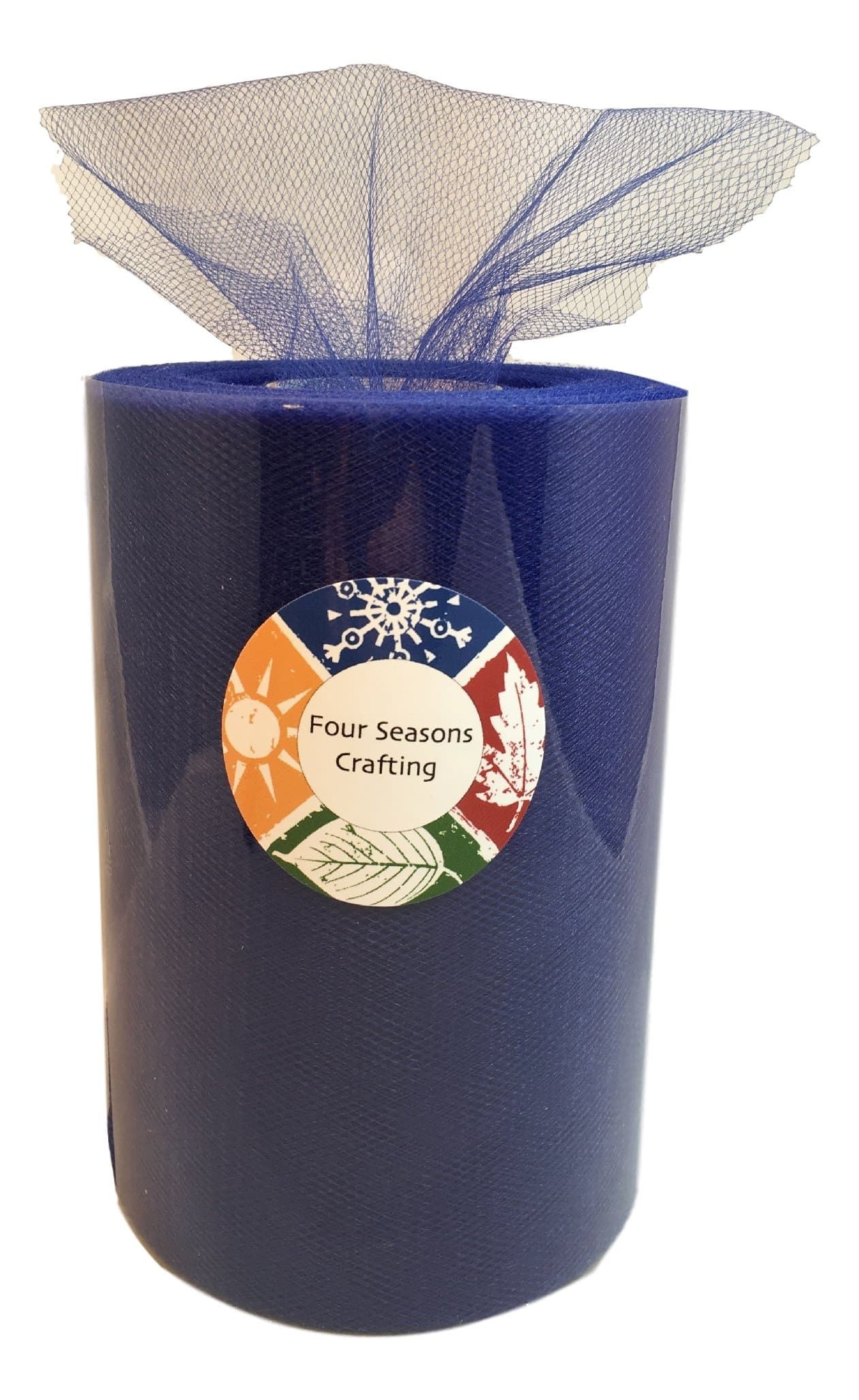 Four Seasons Crafting Polyester Tulle Spool Roll 6" X 100 Yards (Blue)