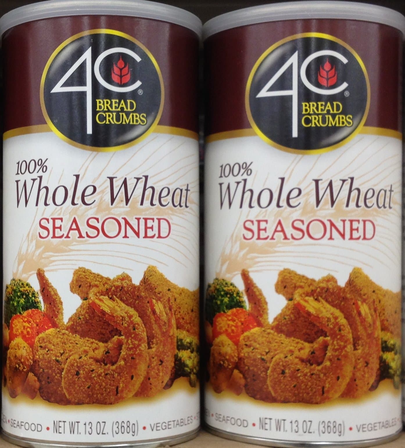 Premium Bread Crumbs, Whole Wheat Seasoned with Pecorino Romano Cheese, Flavorful Crispy Crunchy, Value Pack (Whole Wheat Seasoned, 13 Ounce (Pack of 2))