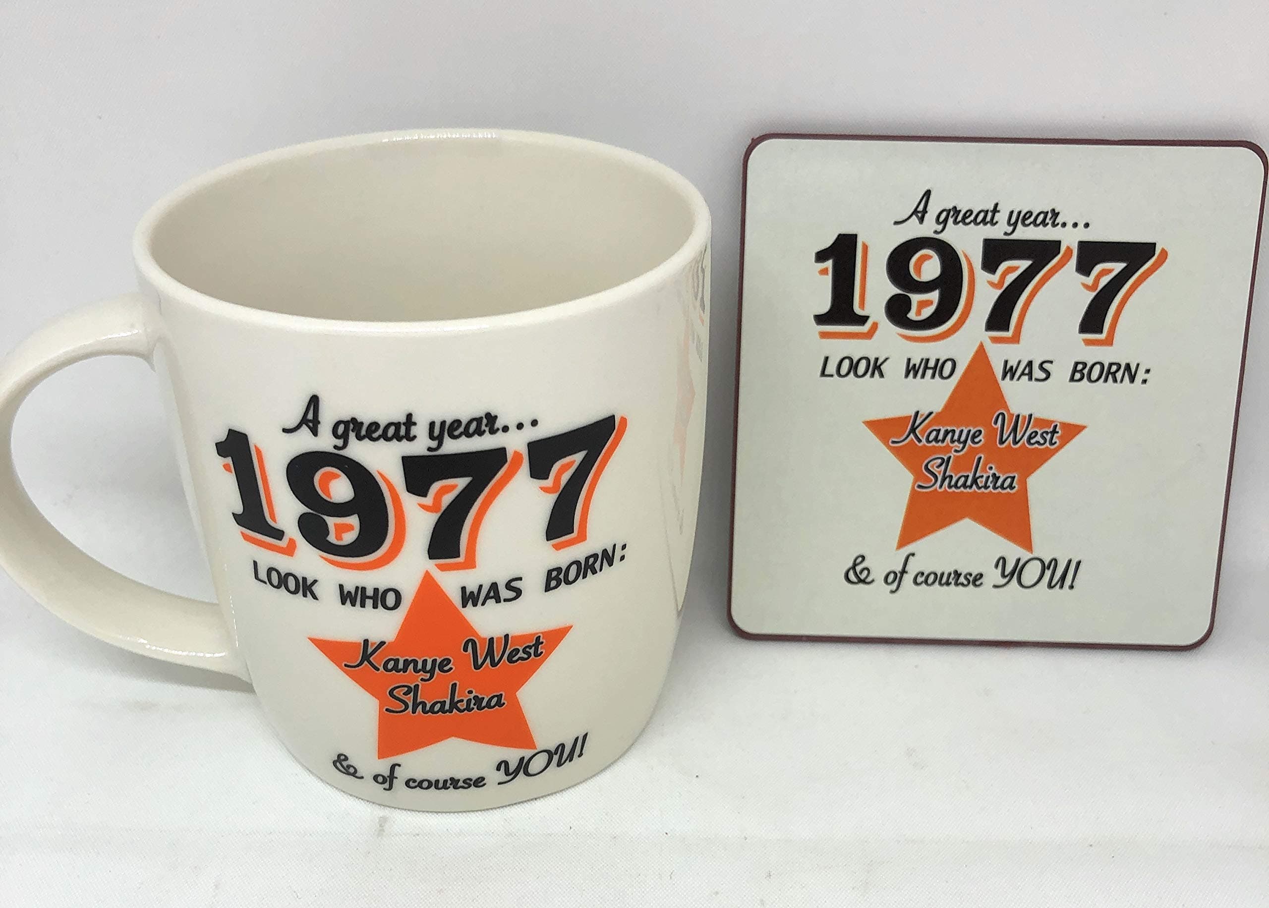 Year You were Born Mug and Coaster Set - 1977