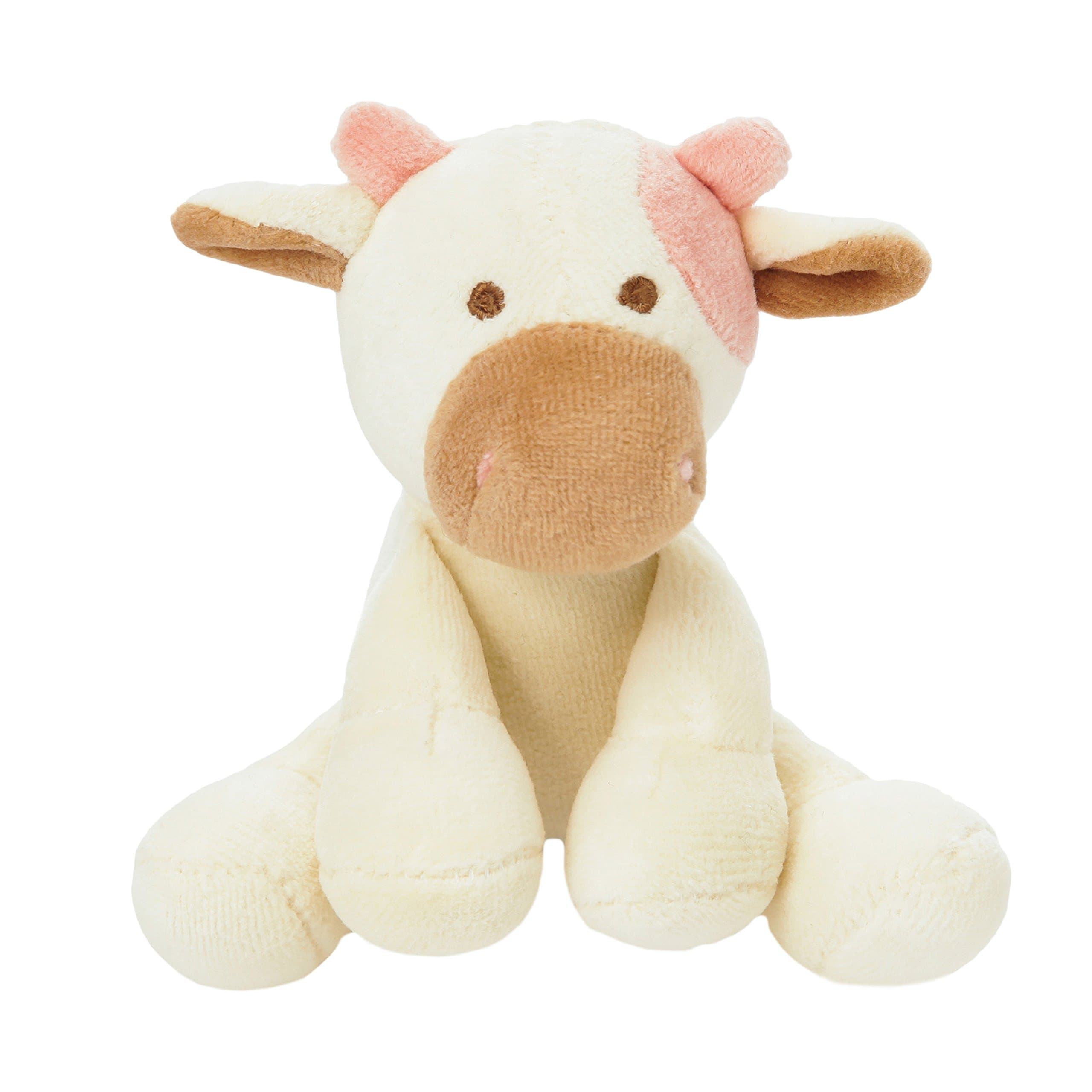 Simply Fido Millie 4-Inch Cow White/Brown with Squeaker Dog Toy