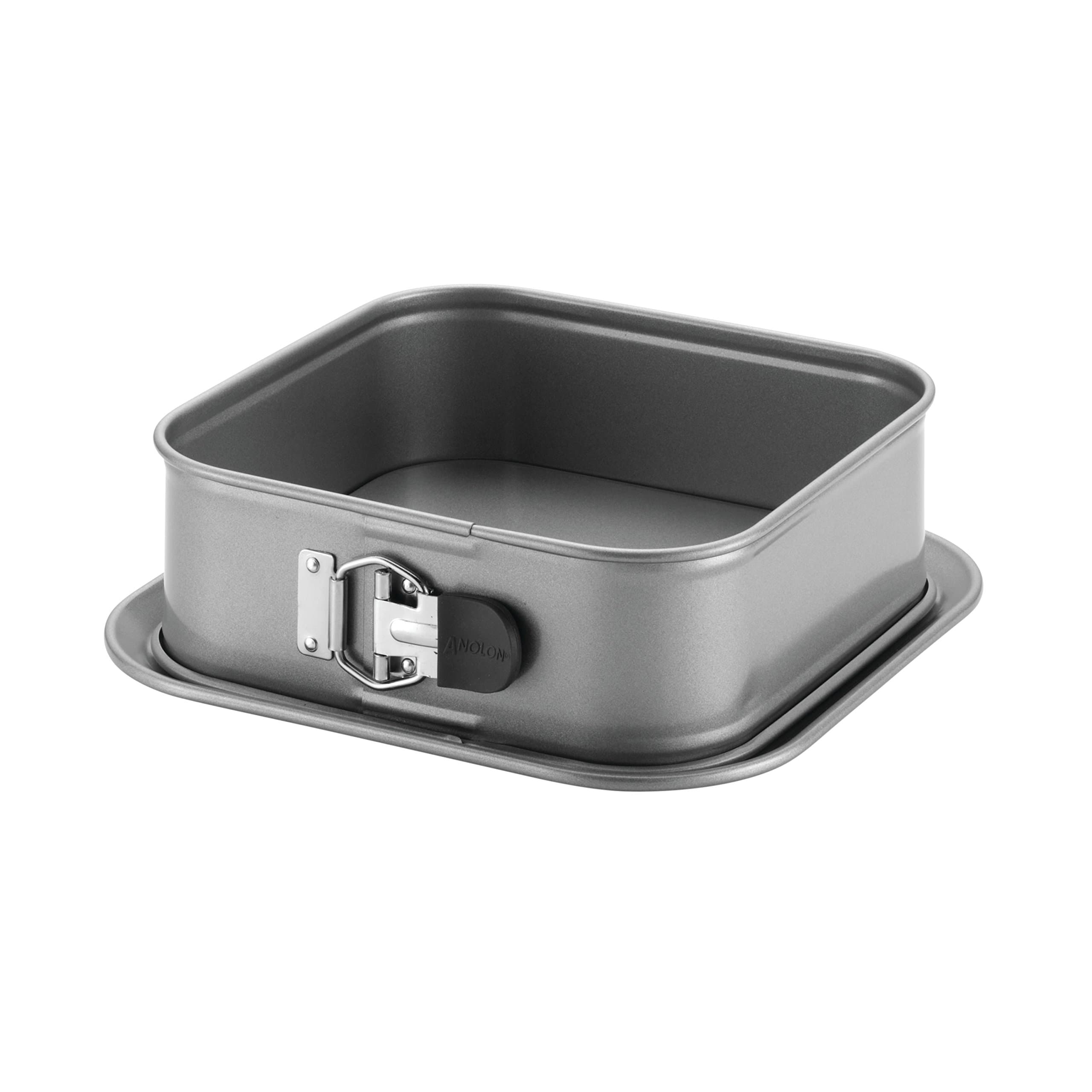 Anolon 57991 Advanced Nonstick Springform Baking Pan / Nonstick Springform Cake Pan, Square - 9 Inch, Gray