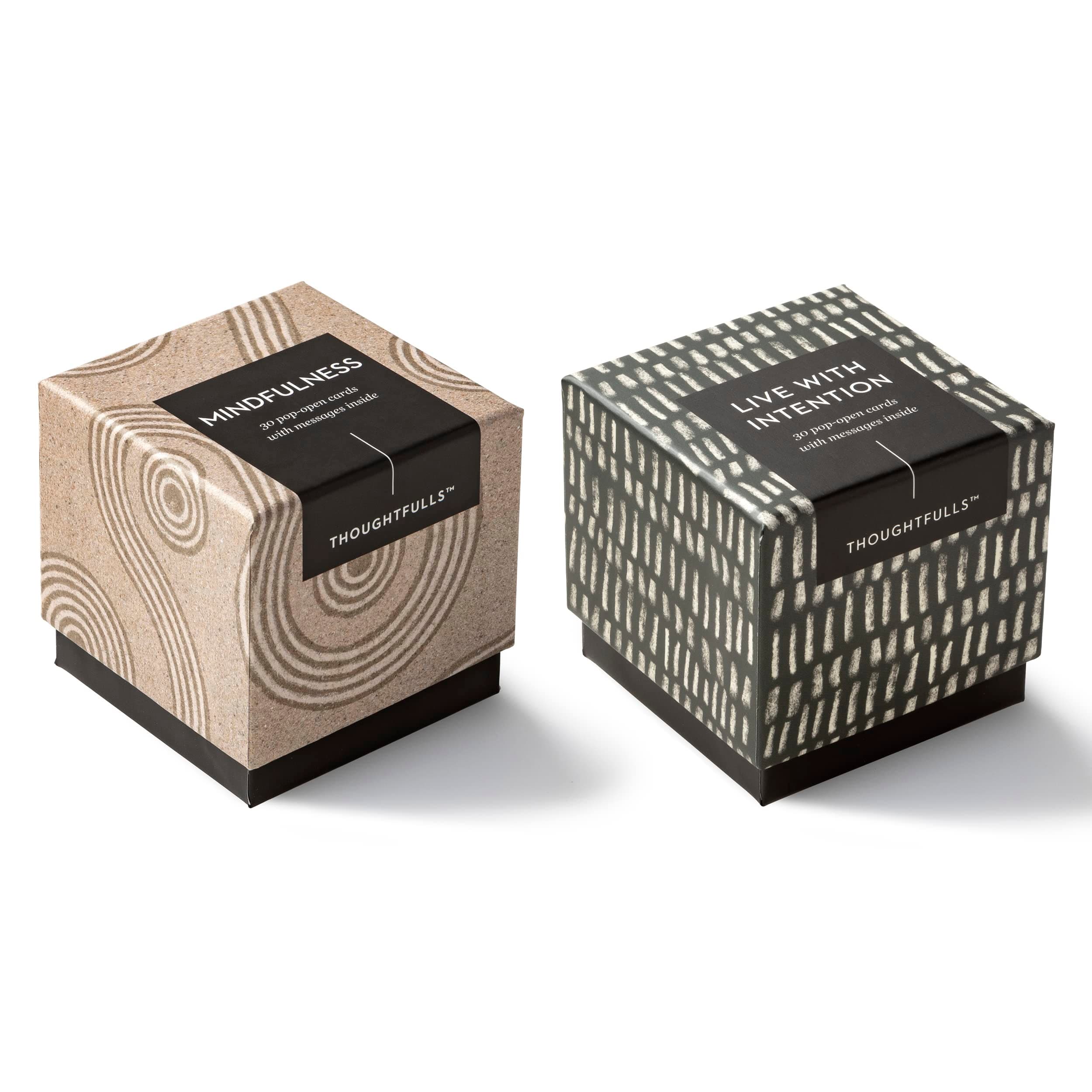 Compendium ThoughtFulls Pop-Open Cards — 2-Pack of Mindfulness, Live with Intention — 60 Pop-Open Cards, Each with a Different Message Inside