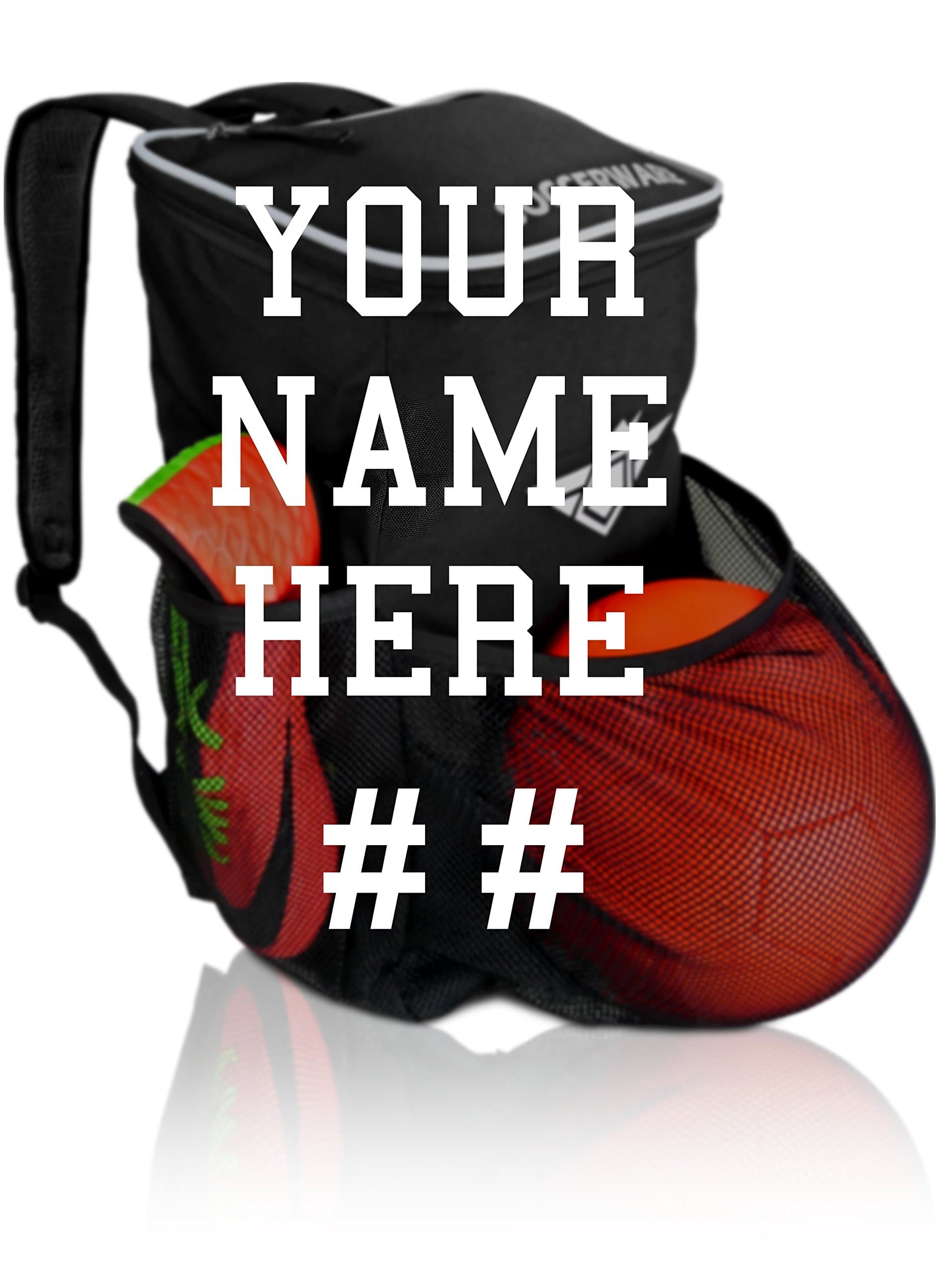 Soccer Backpack with Ball Holder Compartment - for Boys & Girls | Bag Fits All Soccer Equipment & Gym Gear (Black)