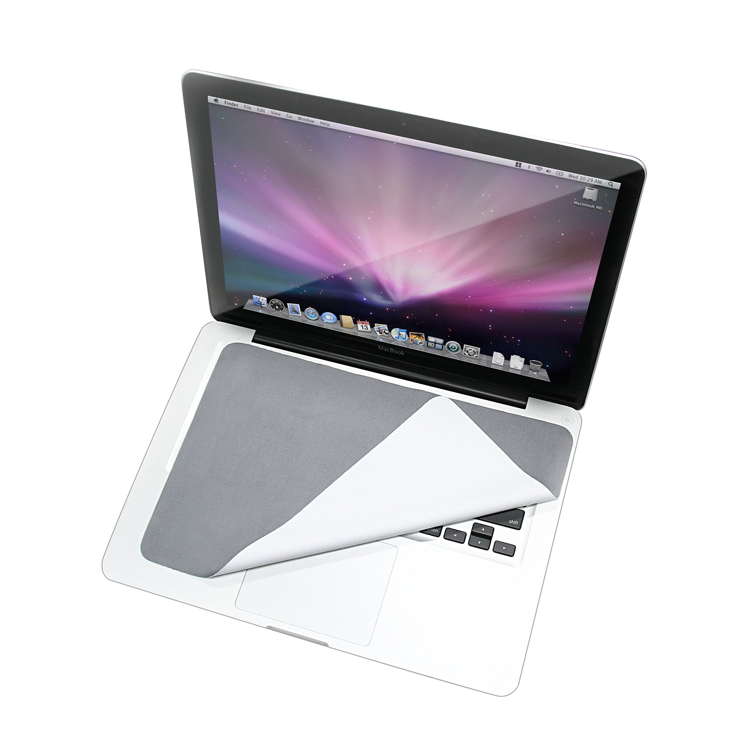 Premium 3 in 1 Microfiber Laptop Protector for Macbook and PC, Retina Screen Cleaner, Anti Scratch Keyboard Cover Non Slip Mouse Pad, for any 13 in, 13.3 in, 13.5 in Screen (Cool Gray)