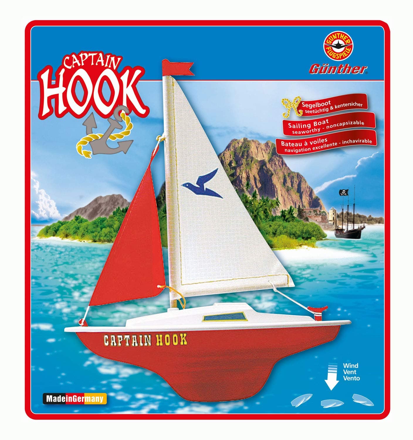 Guenther 1830 25 cm Captain Hook Sailing Boat Model