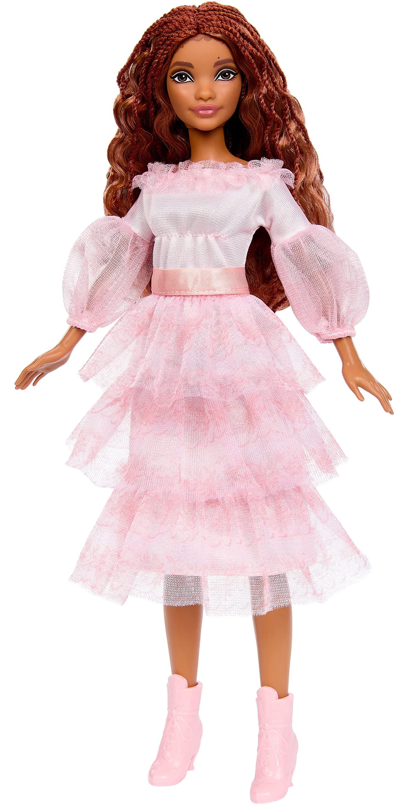 Disney The Little Mermaid, Celebration Ariel Doll with Red Hair and Pink Dress, Toys Inspired by The Movie