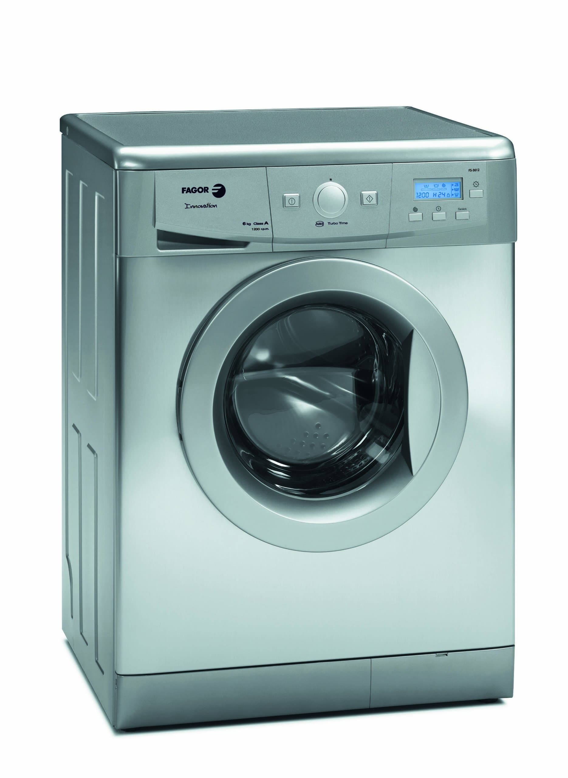 Fagor FAS3612X 24-Inch Washer/Dryer Combination with 16 Program Settings/13-Pound Capacity, Silver