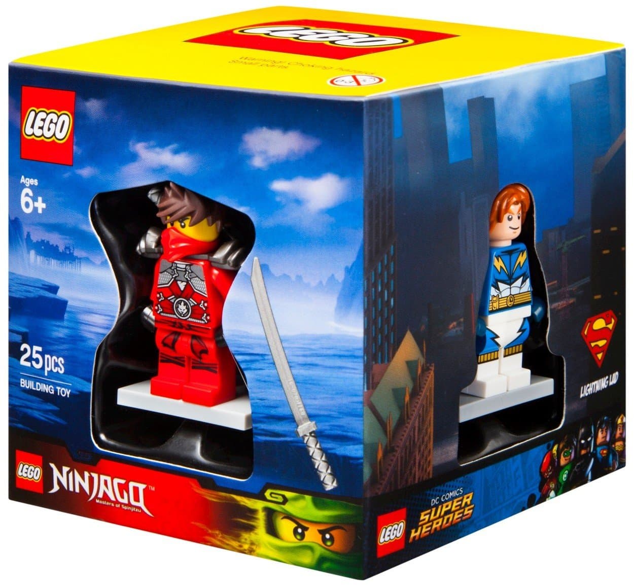 LEGO 4 Minifigures Boxed Giftset Cube 2015 - Superheroes, Chima, Ninjago, and City Themes