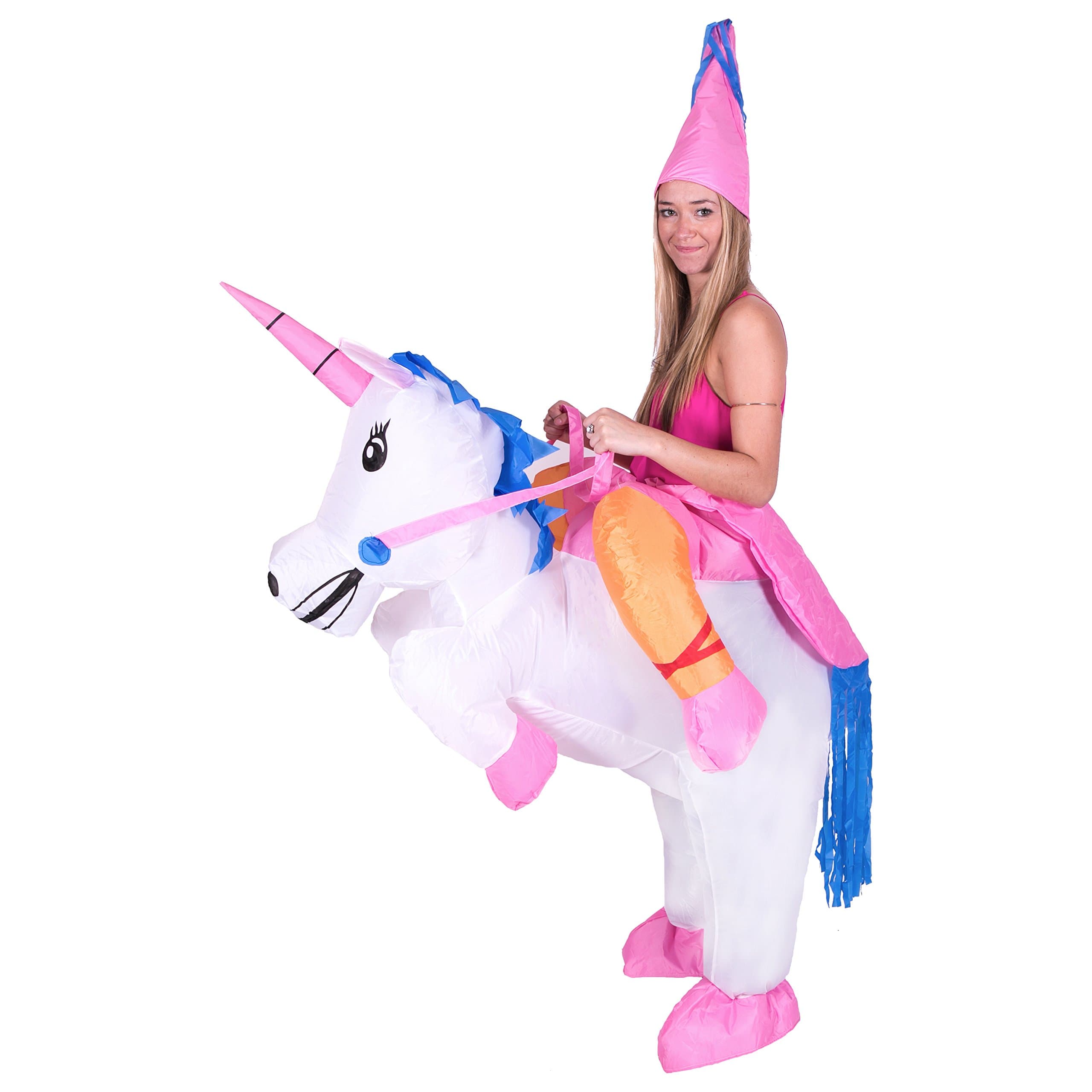 Bodysocks Fancy Dress Unicorn Magical Pony Ride on Inflatable Costume for Adults (One Size)