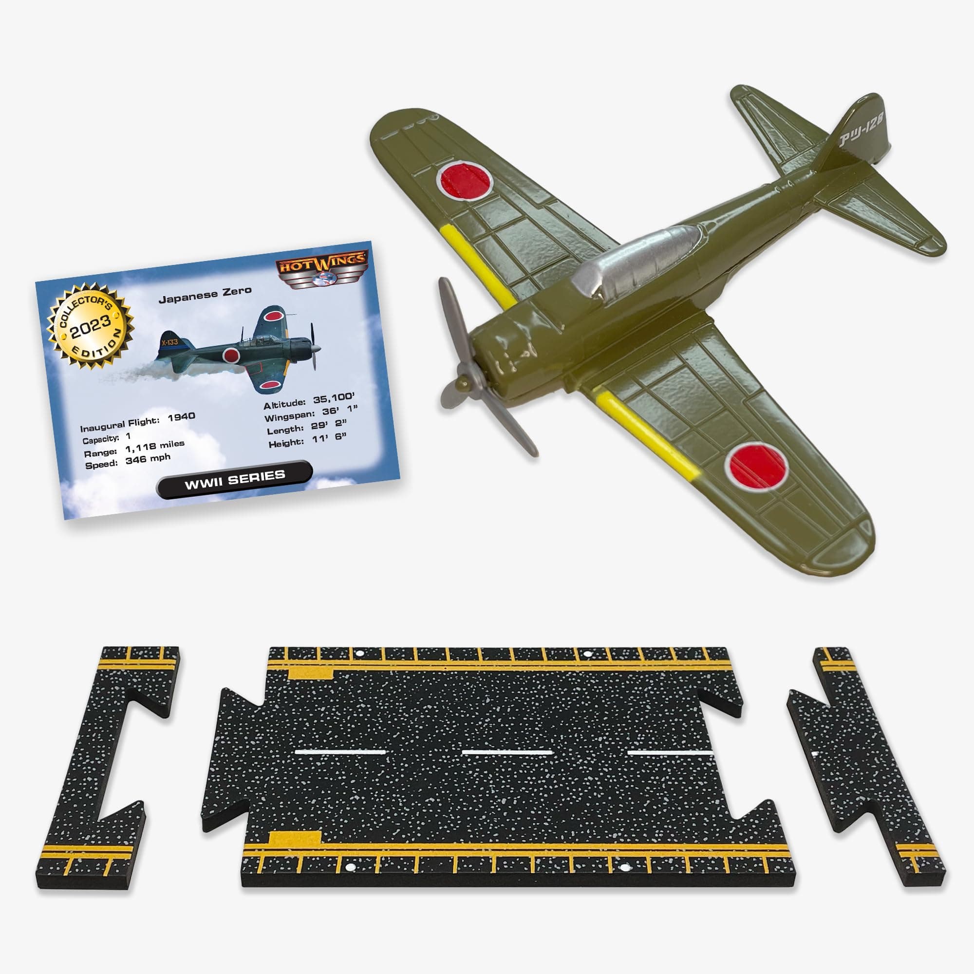Hot Wings Japanese Zero WWII Fighter Model Airplane