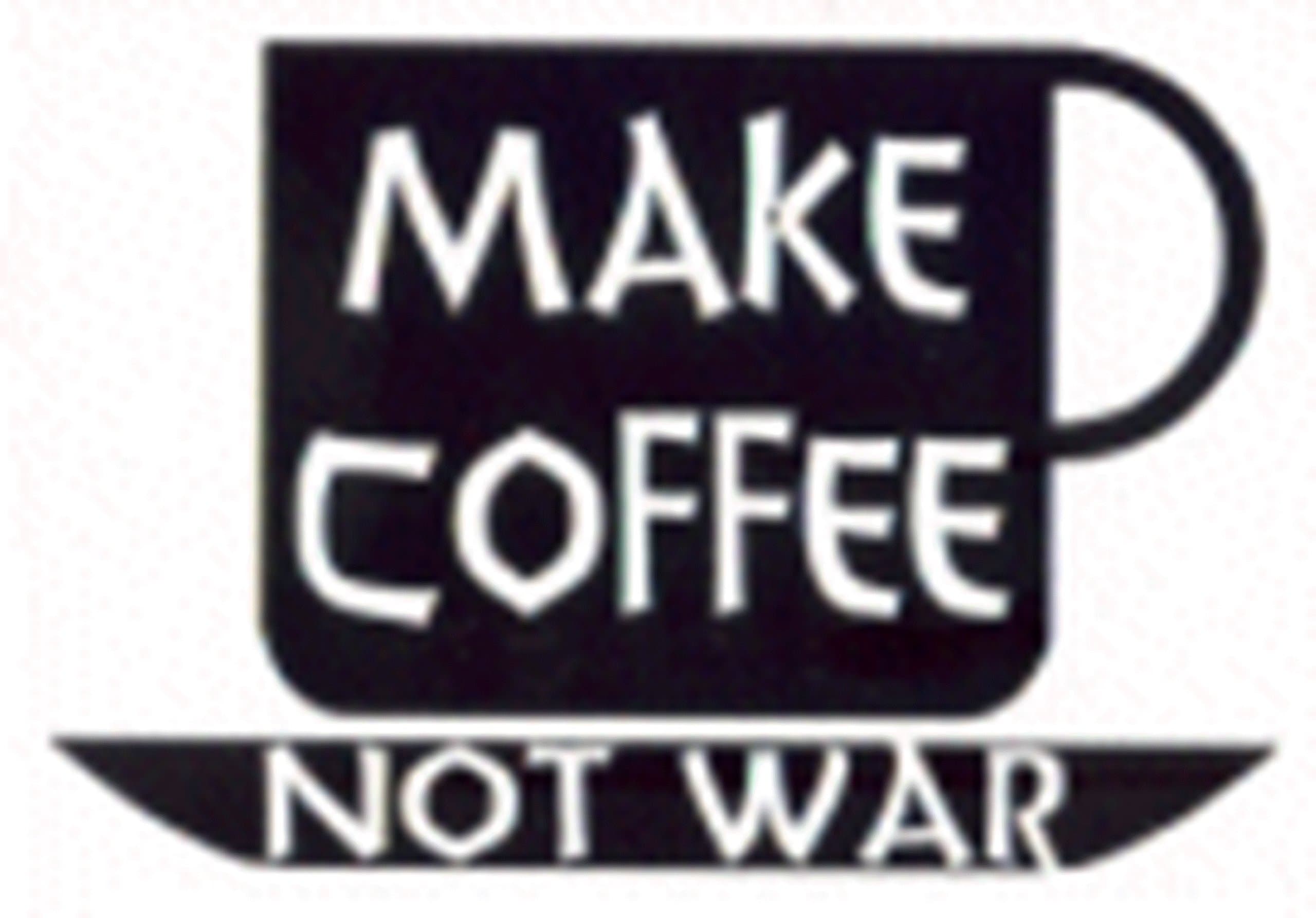 3" White Black Coffee Mini Stickers Cell Phone Laptop Tool Box Decals