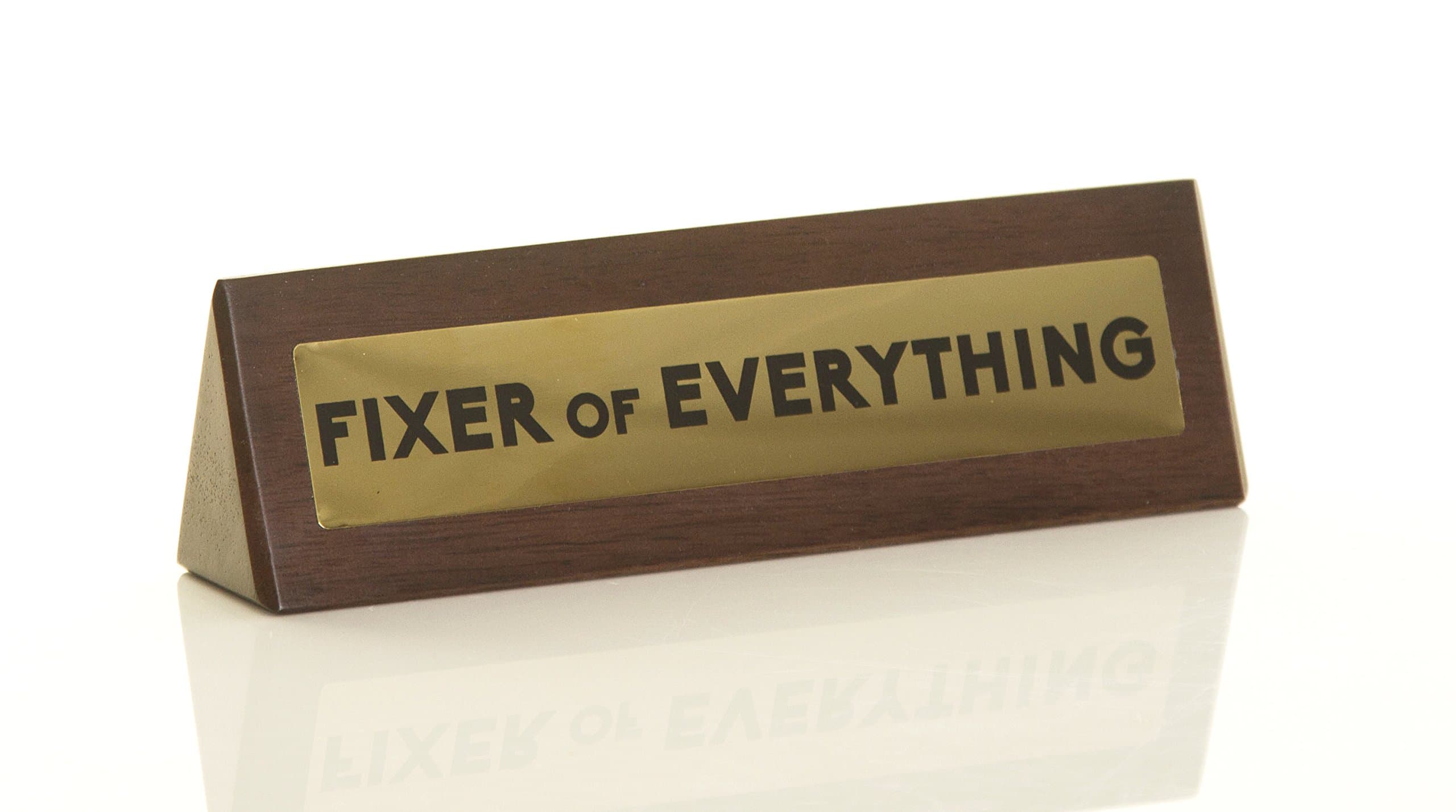 Boxer Gifts Fixer of Everything Novelty Wooden Desk Plaque Sign
