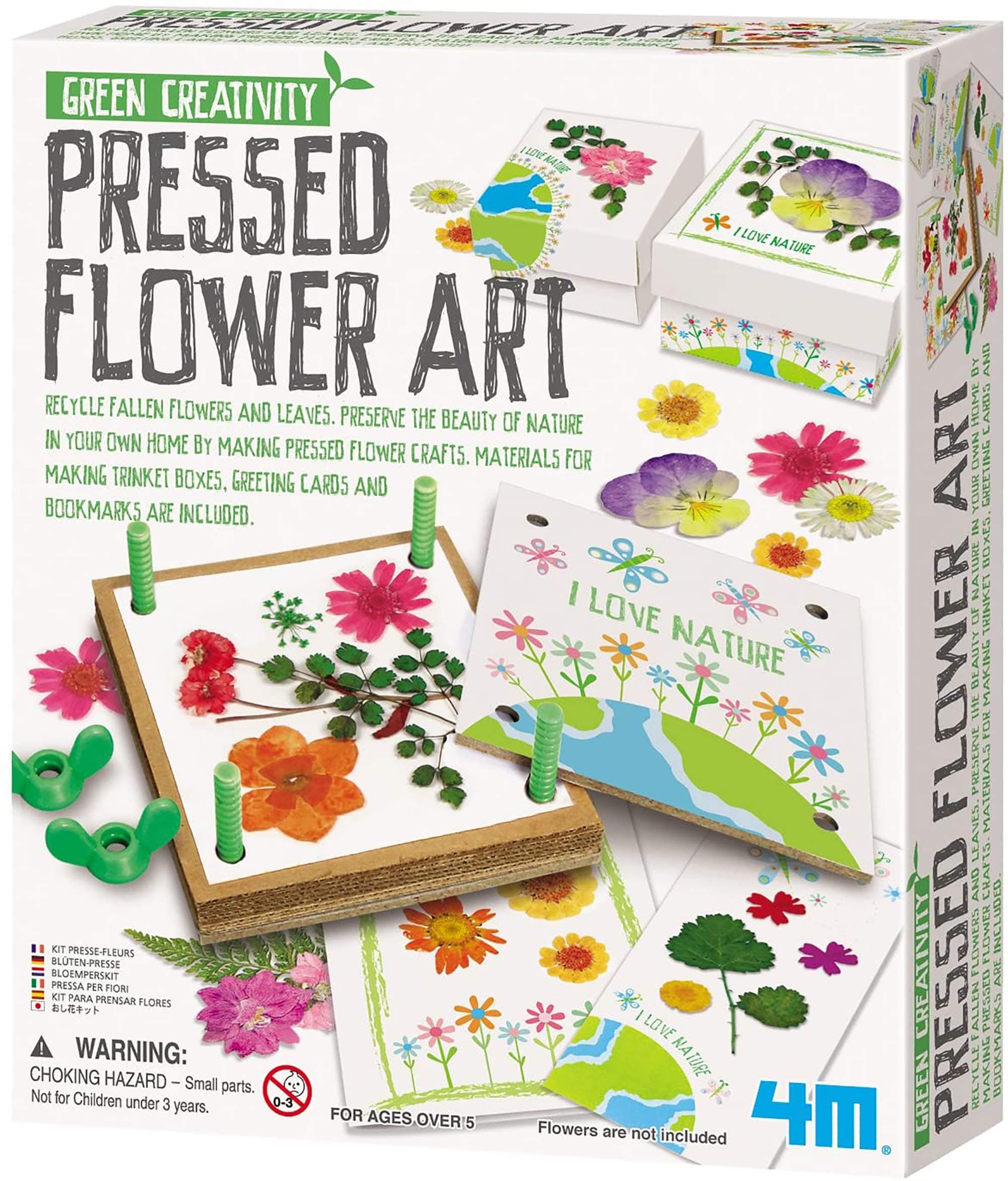 4M Toysmith, Green Creativity Pressed Flower Art, Arts & Crafts, Ages 5+